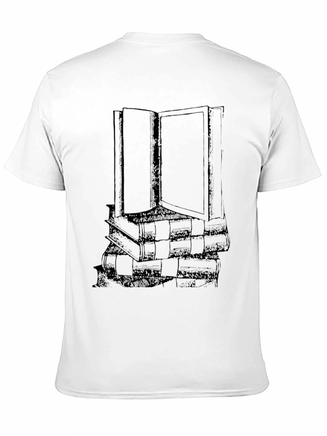 Literary Stack Tee - Book Lovers Black T-Shirt