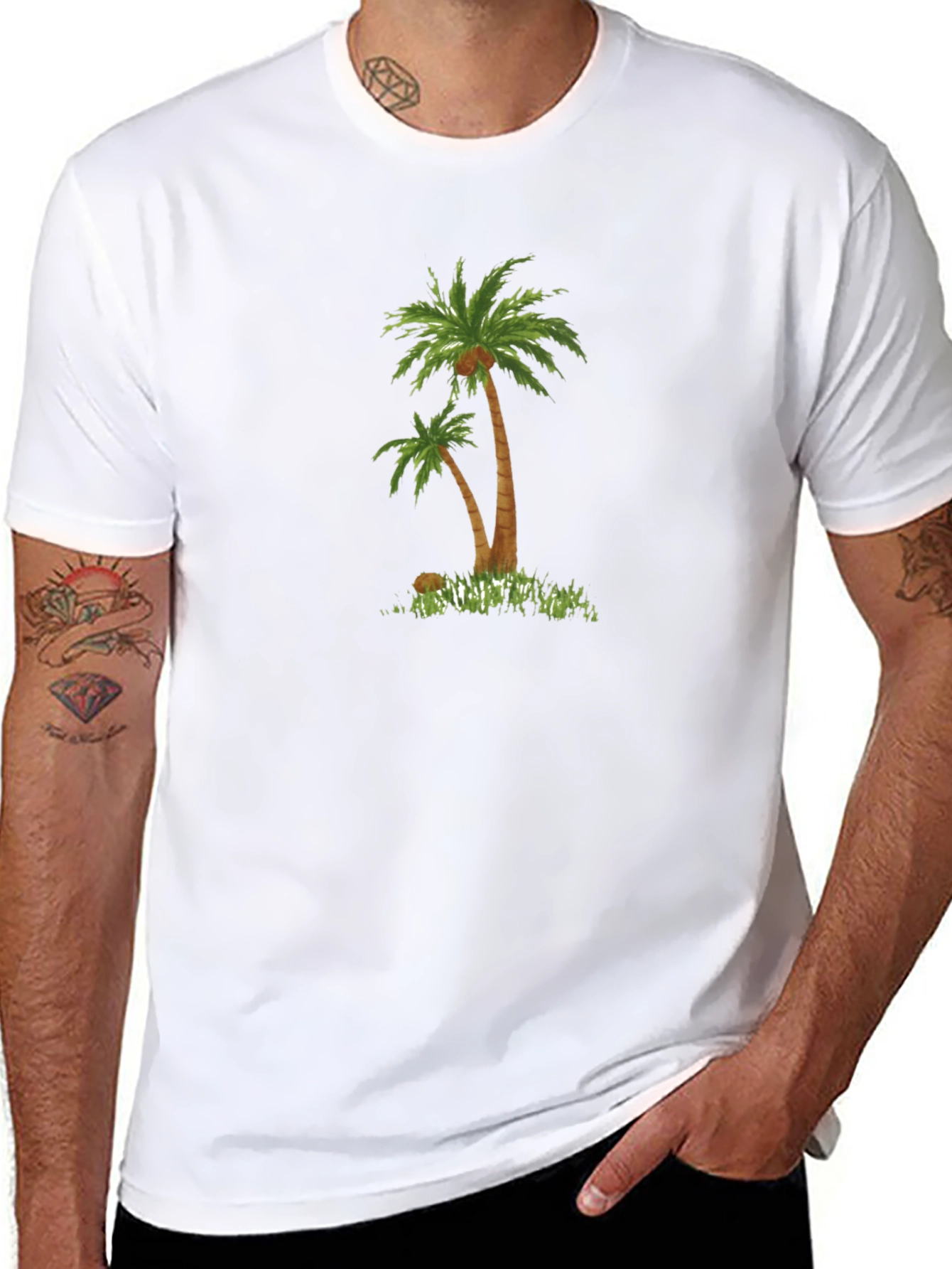 Palm Tree Graphic Tee - Tropical Vibe
