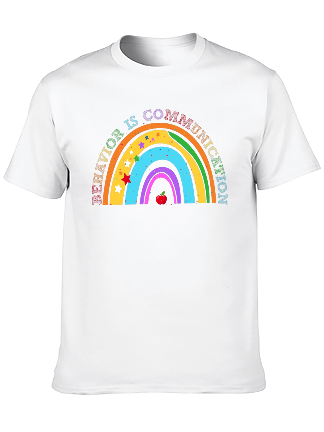 Behavior Is Communication Rainbow Graphic Tee