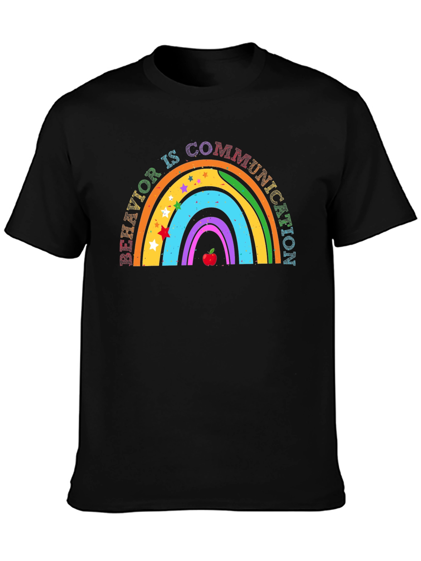 Behavior Is Communication Rainbow Graphic Tee