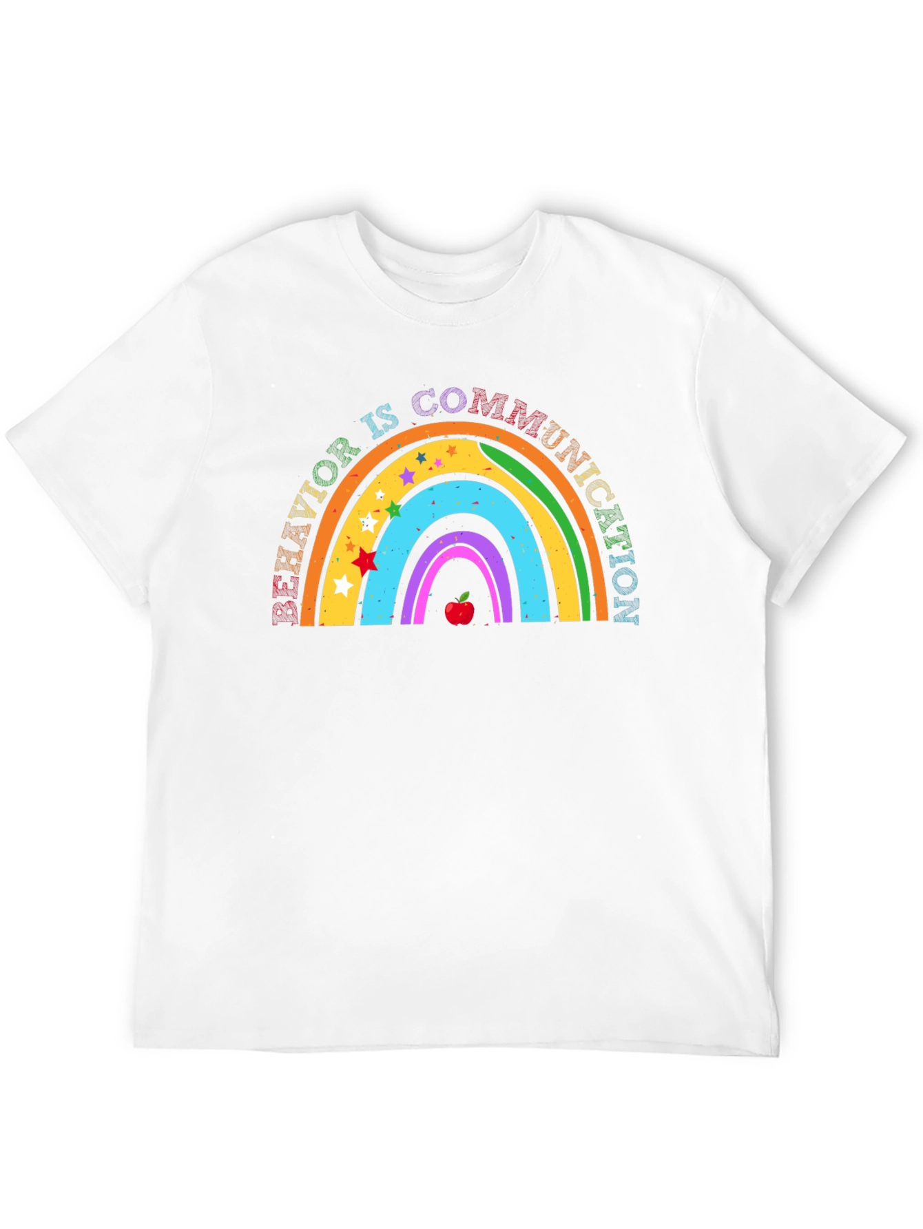 Behavior Is Communication Rainbow Graphic Tee