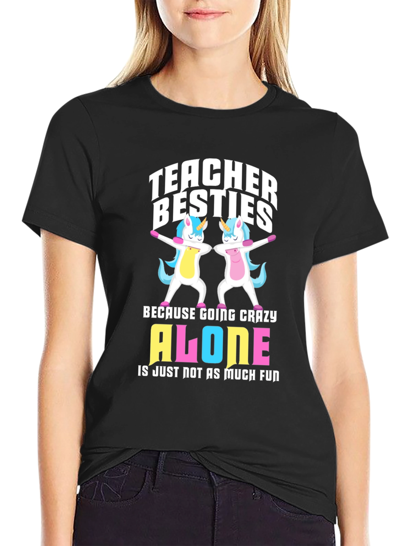 Teacher Besties Unicorn Graphic Tee