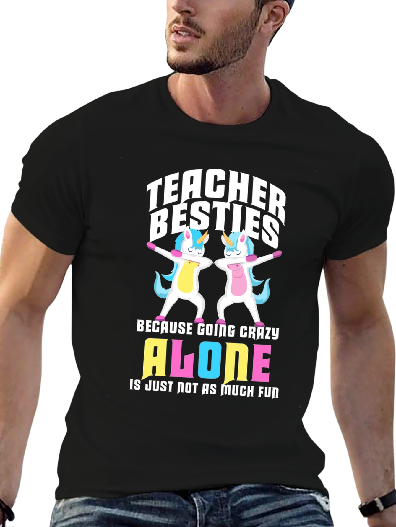 Teacher Besties Unicorn Graphic Tee