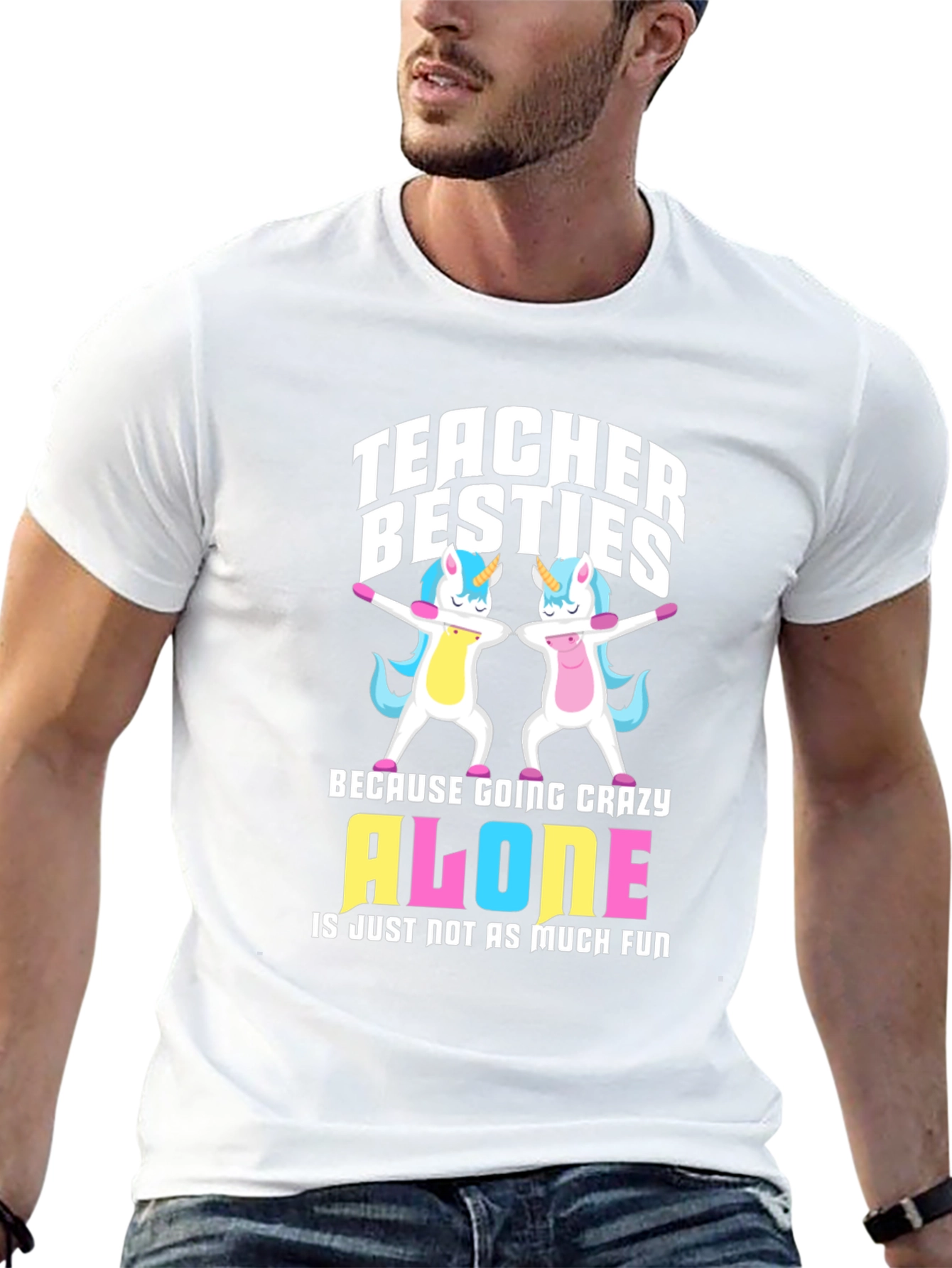 Teacher Besties Unicorn Graphic Tee