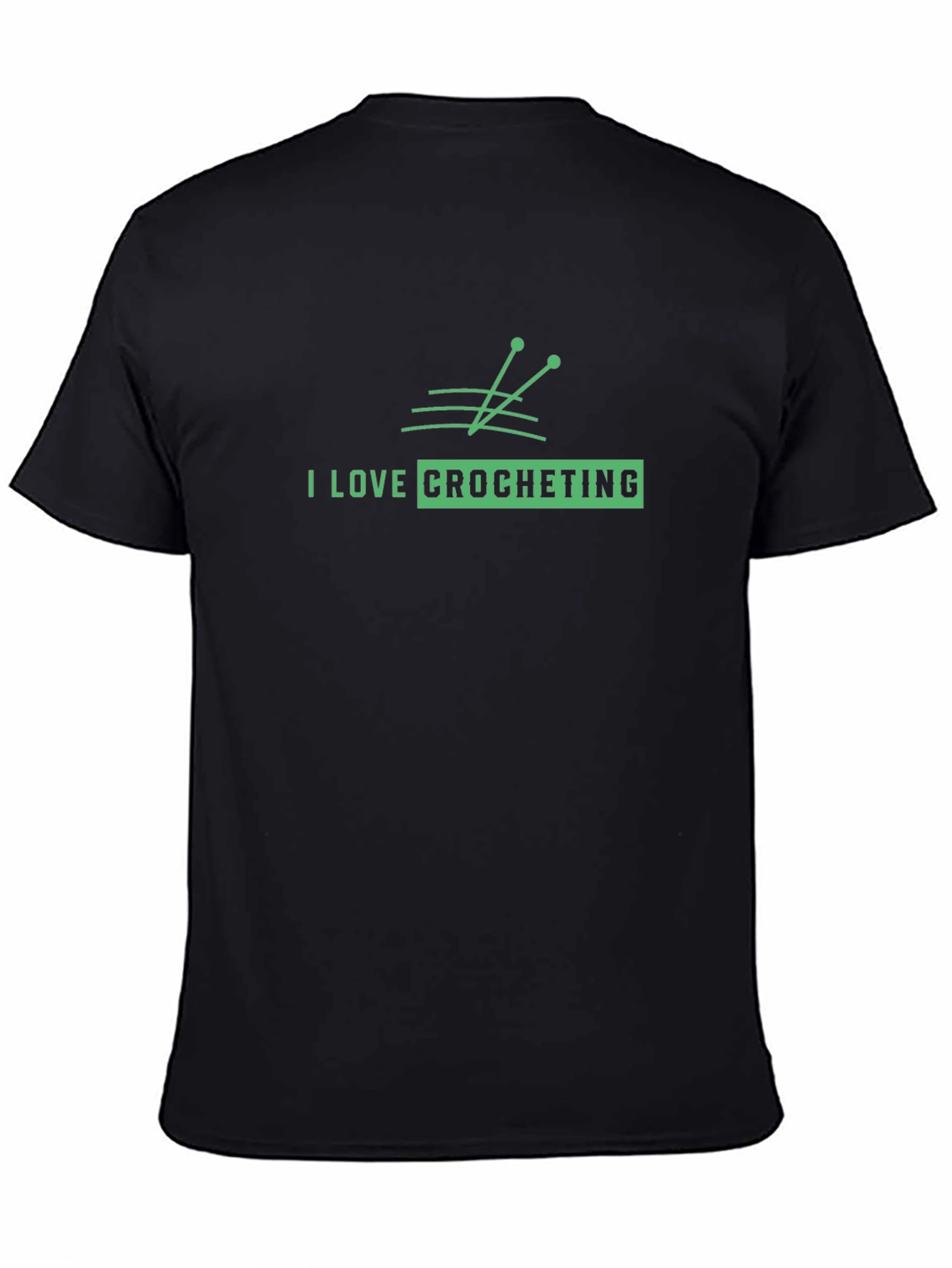 I Love Crocheting Graphic T-Shirt - Black