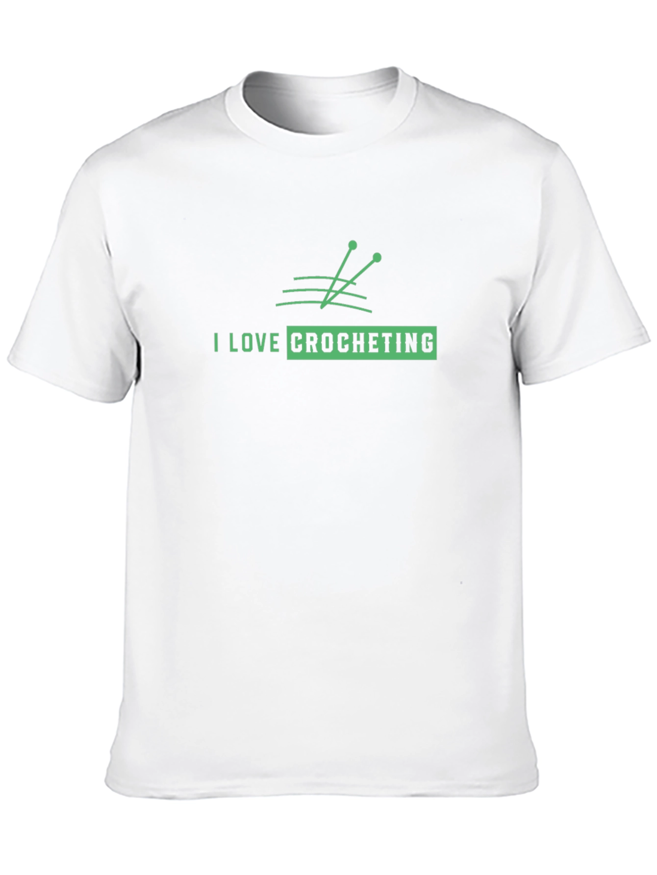 I Love Crocheting Graphic T-Shirt - Black