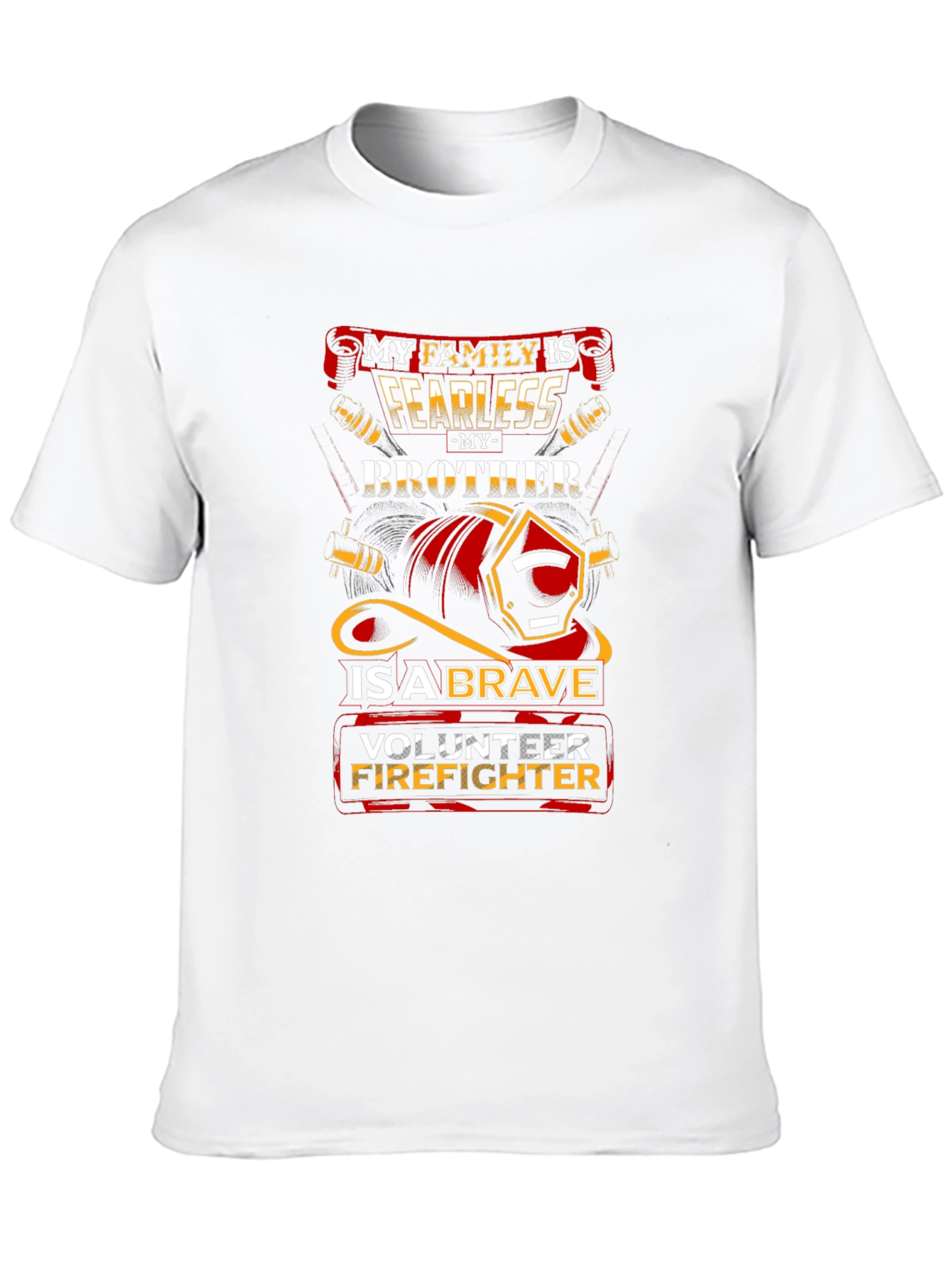 Brave Volunteer Firefighter Brother T-Shirt
