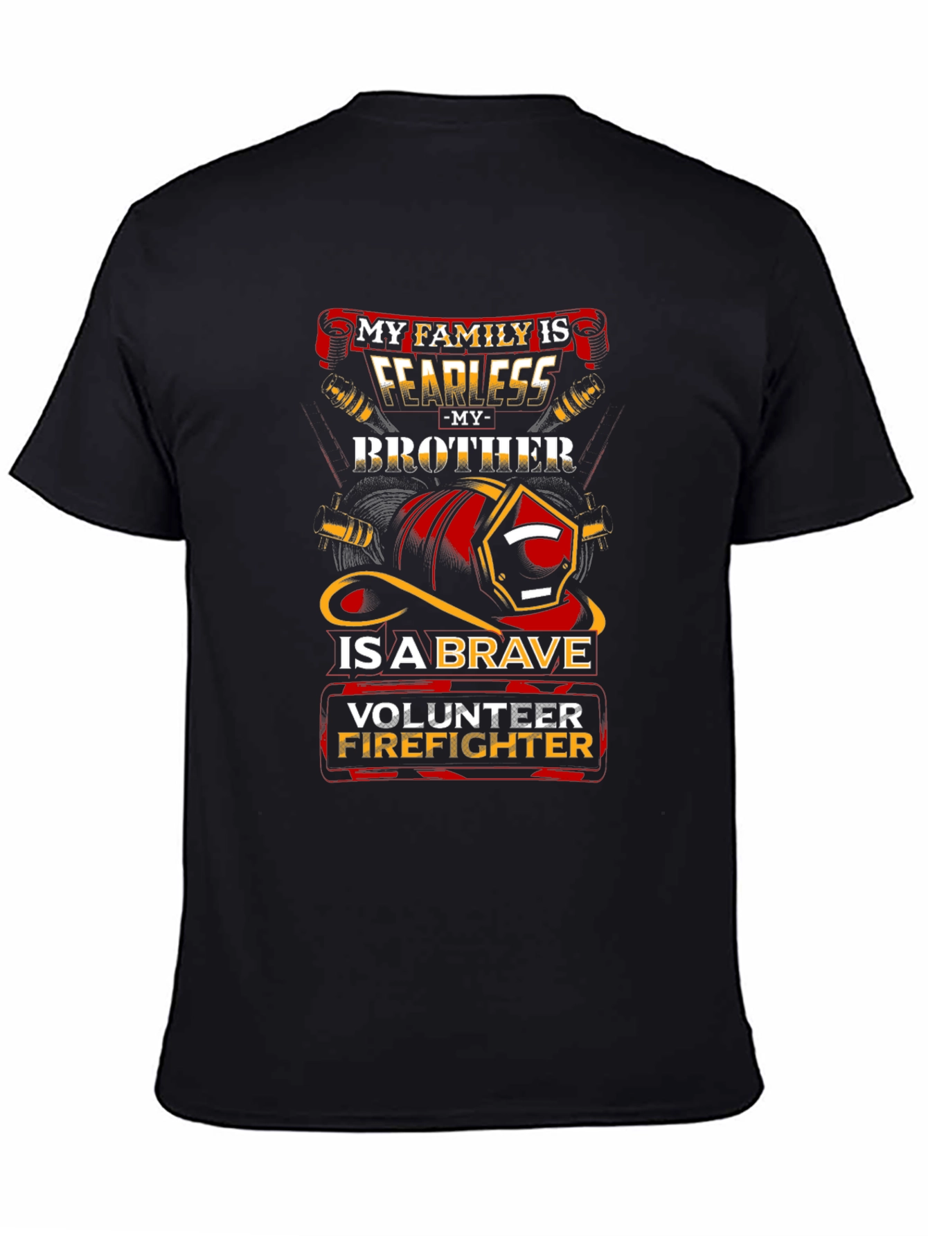 Brave Volunteer Firefighter Brother T-Shirt