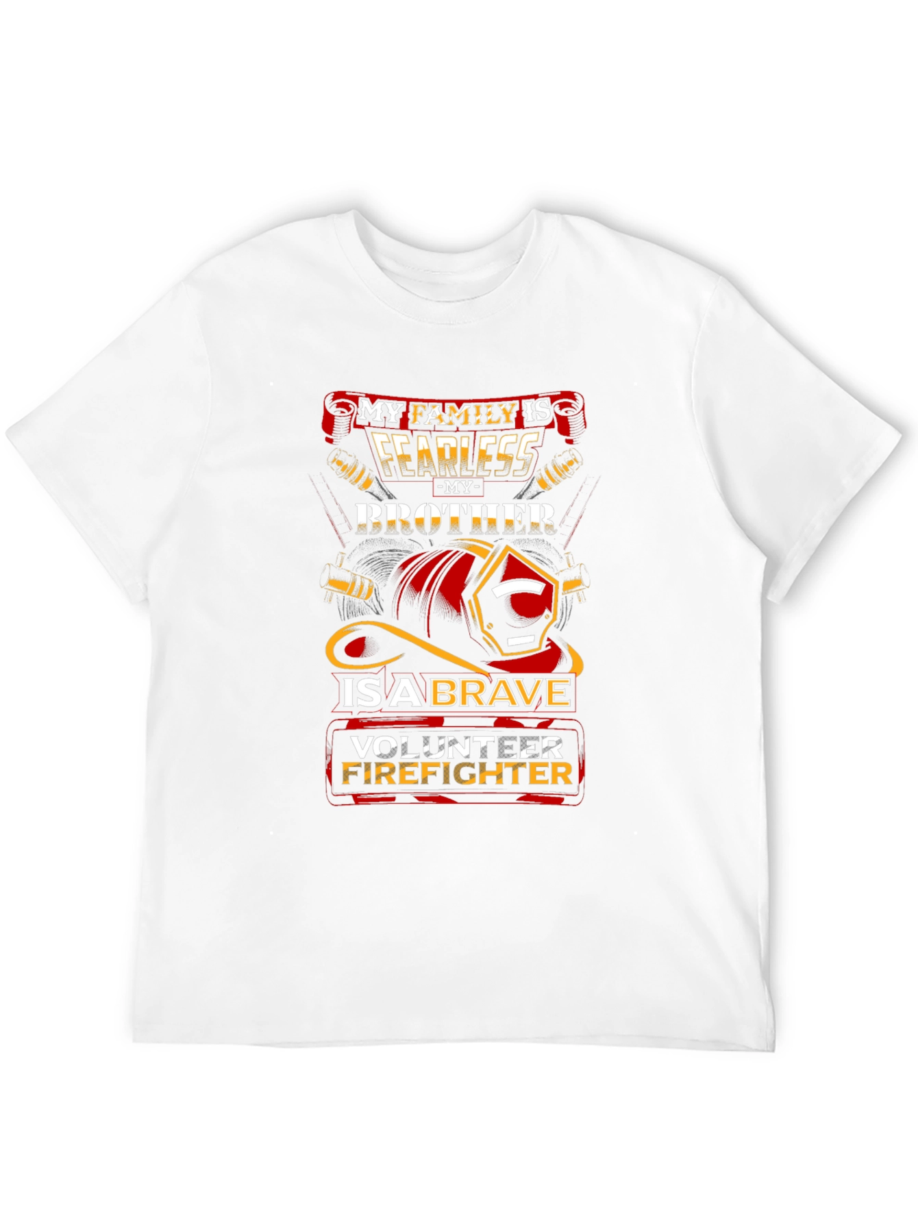 Brave Volunteer Firefighter Brother T-Shirt