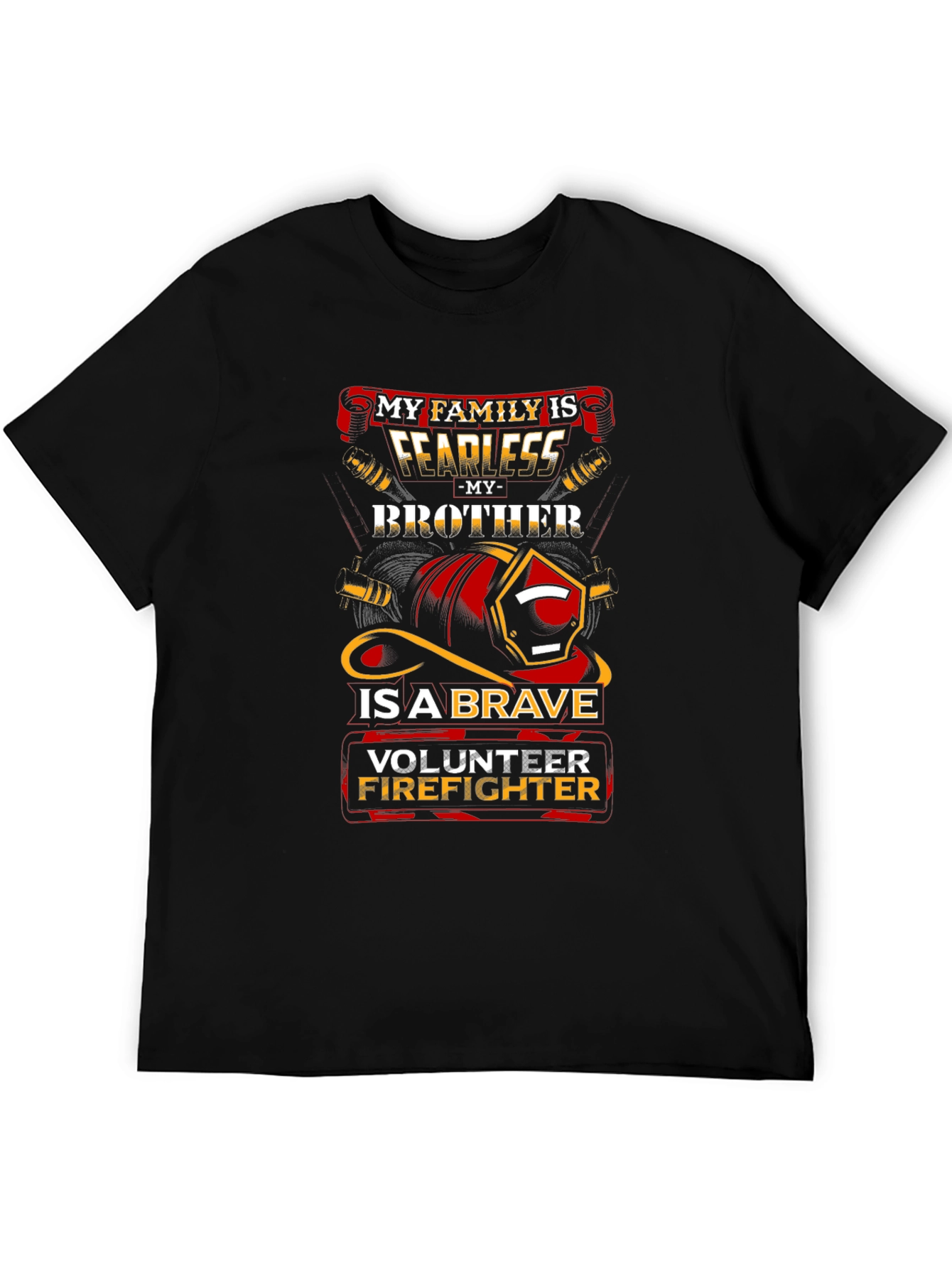 Brave Volunteer Firefighter Brother T-Shirt