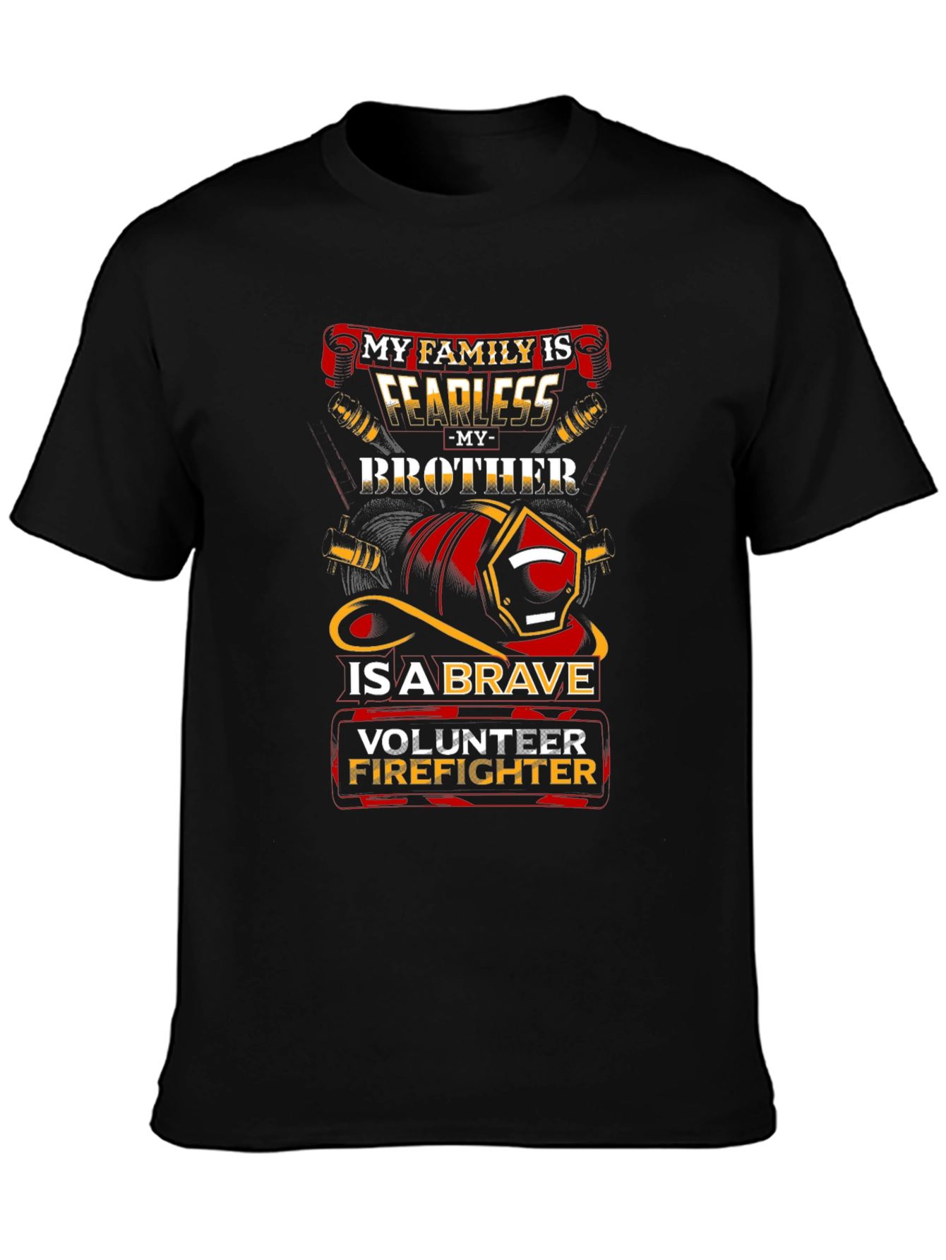 Brave Volunteer Firefighter Brother T-Shirt
