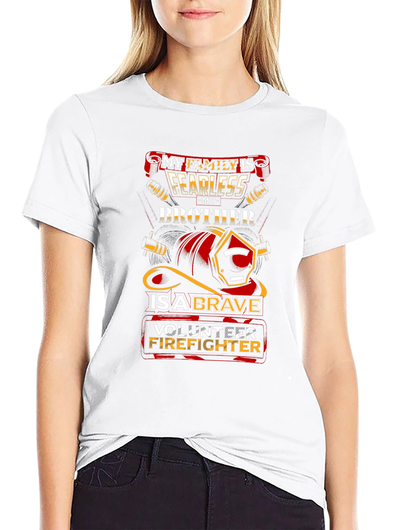 Brave Volunteer Firefighter Brother T-Shirt