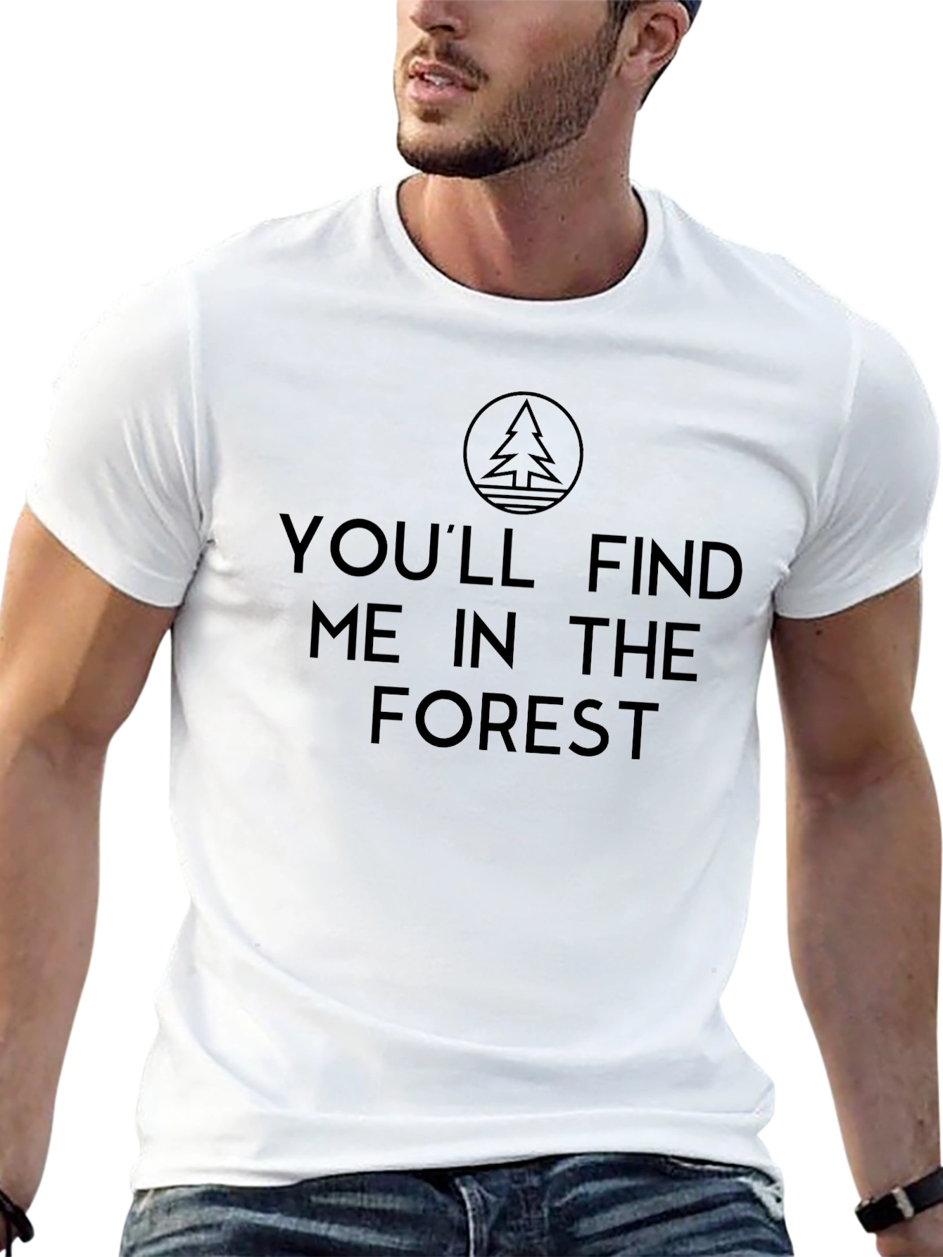 Mens Forest Graphic Tee - Adventure Awaits!