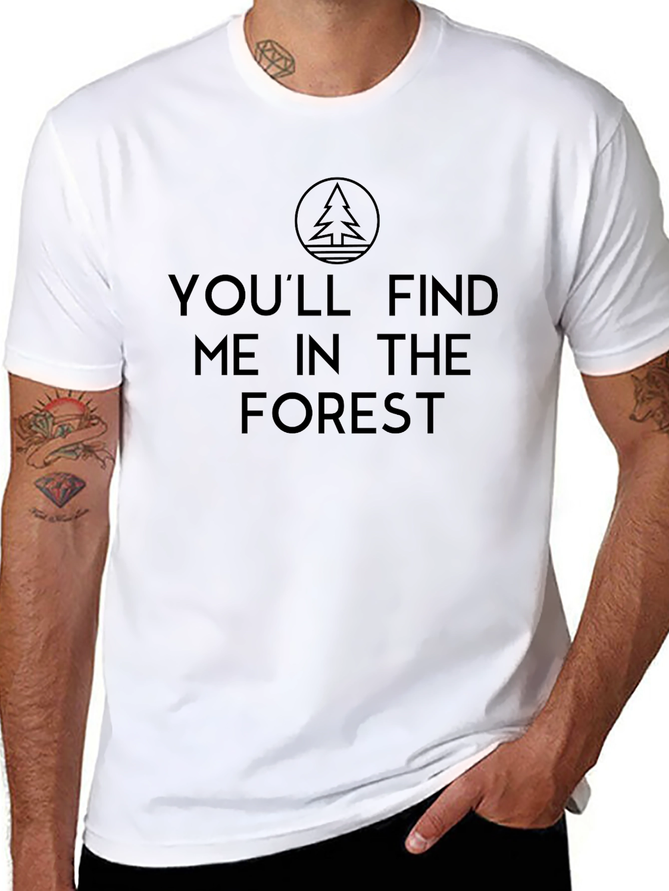 Mens Forest Graphic Tee - Adventure Awaits!