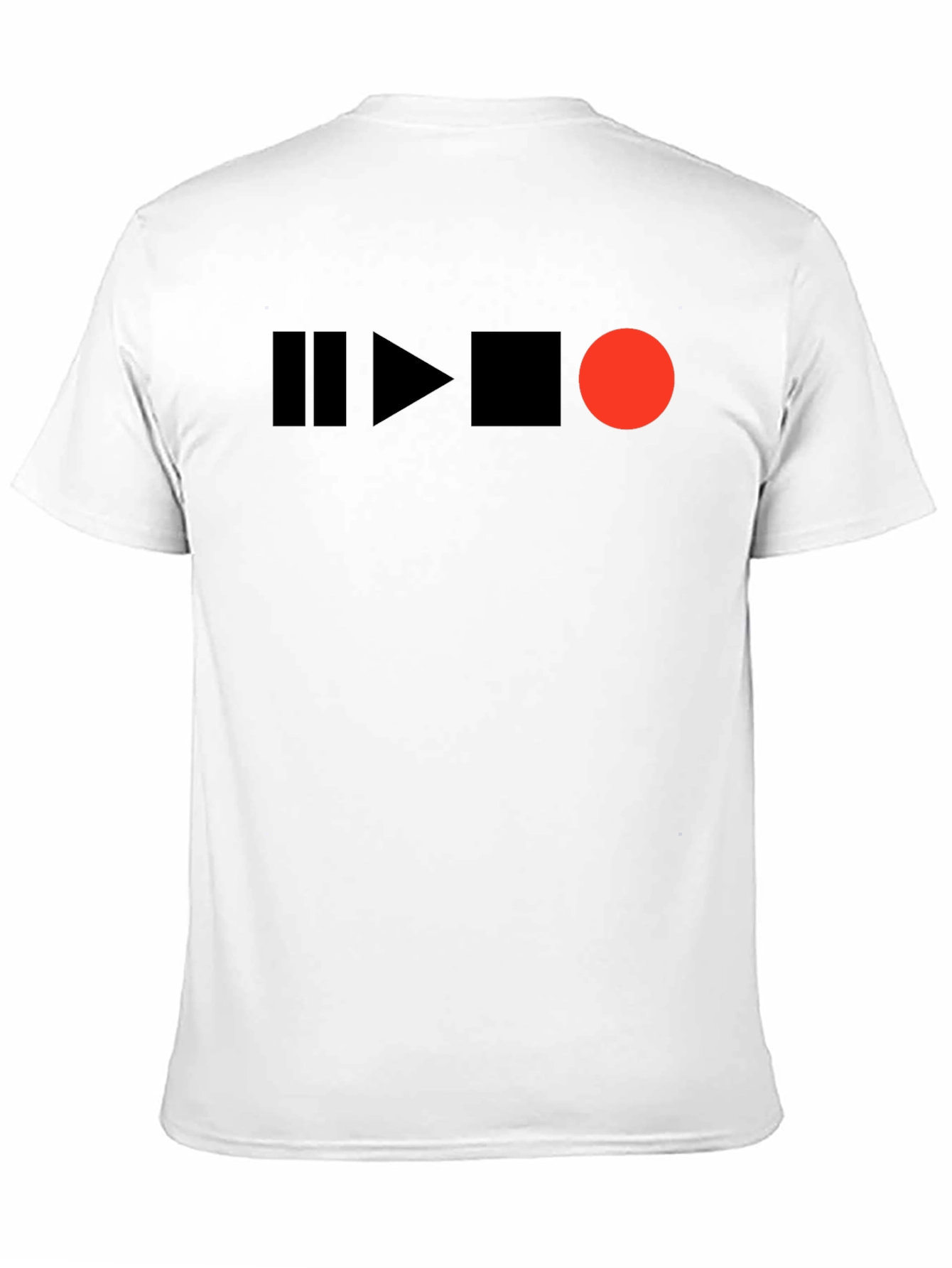 Pause Play Stop Record Black T-Shirt