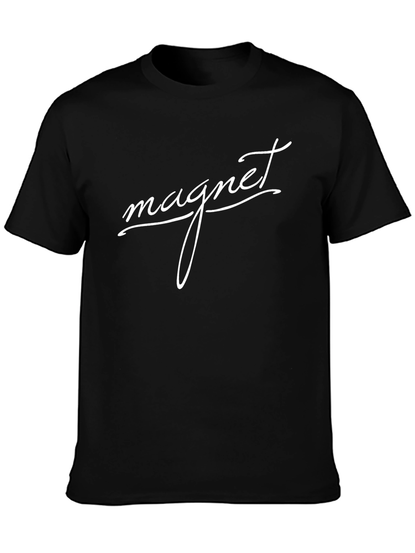 Magnet Graphic T-Shirt - Black Crew Neck Tee
