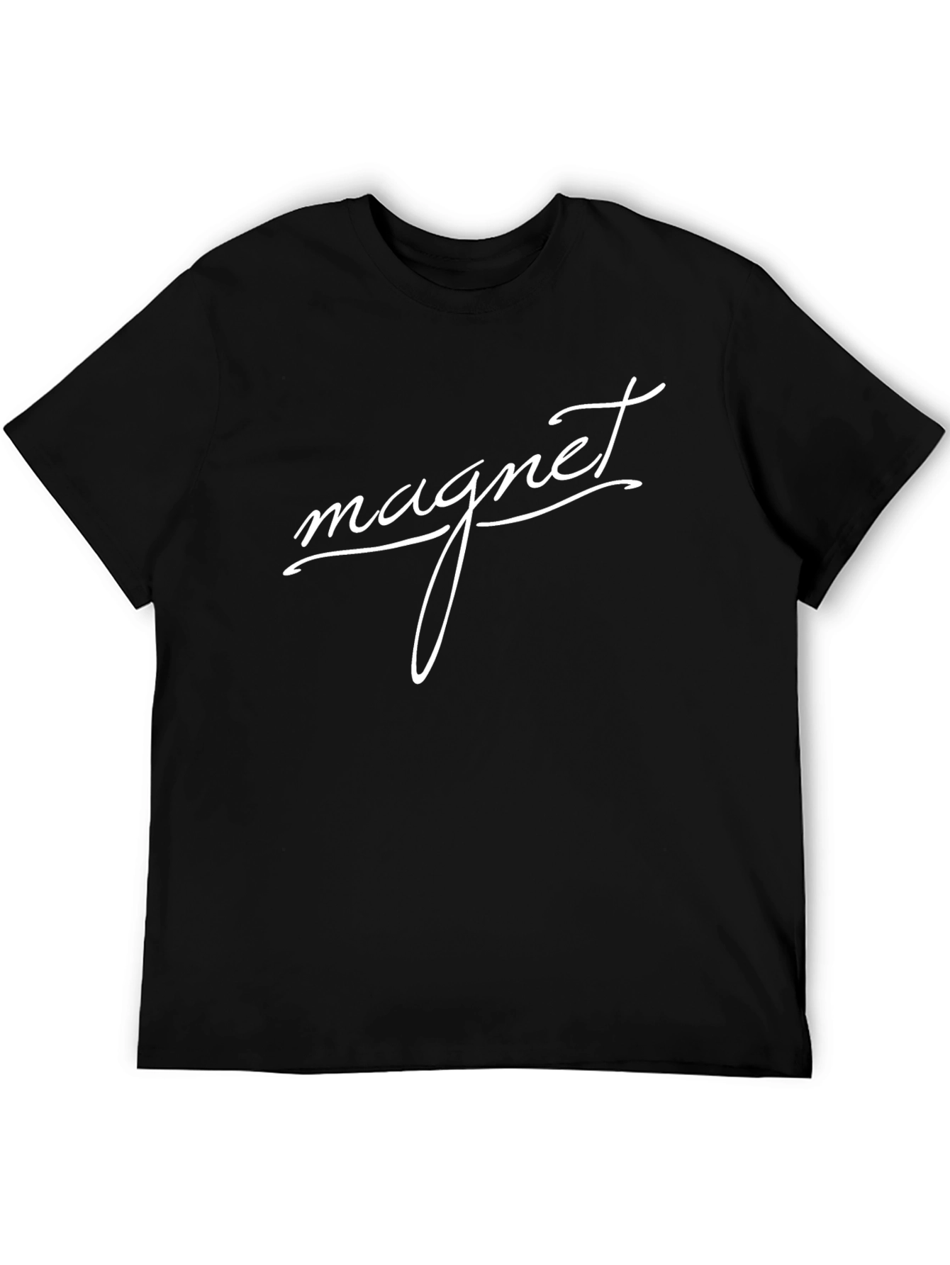 Magnet Graphic T-Shirt - Black Crew Neck Tee