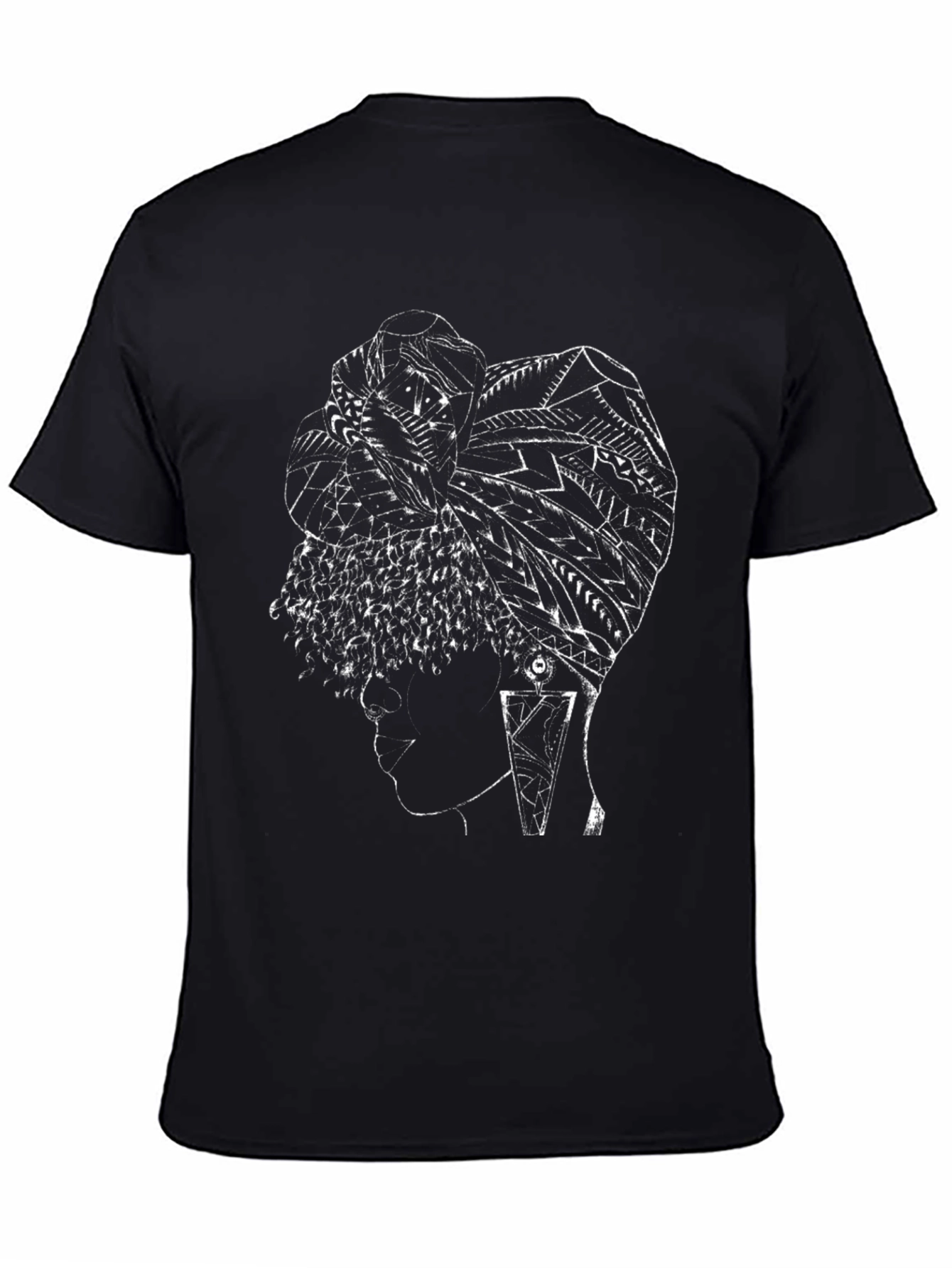 Afro Queen Graphic Tee - Stylish Black T-Shirt