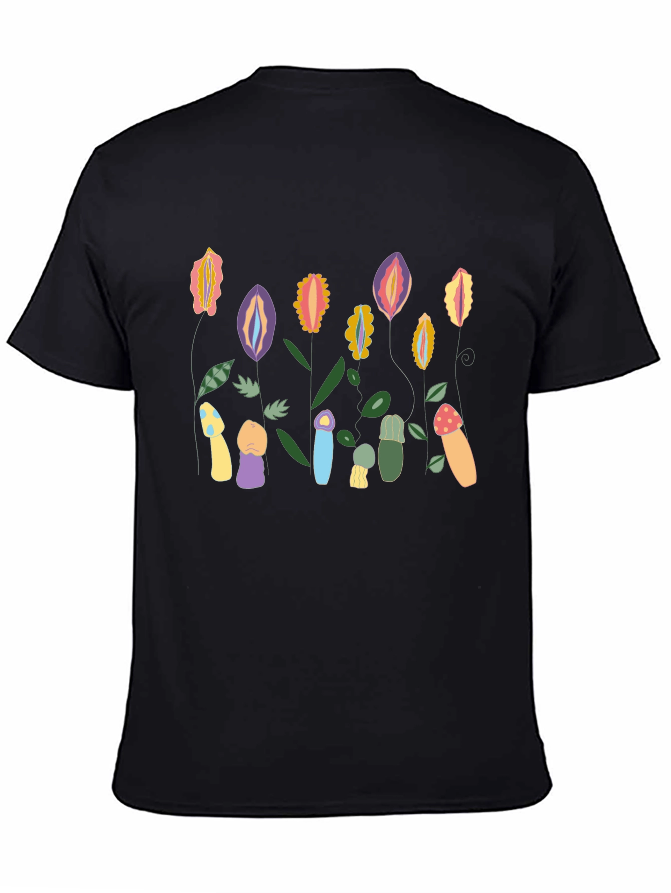 Unique Floral Graphic Print T-Shirt