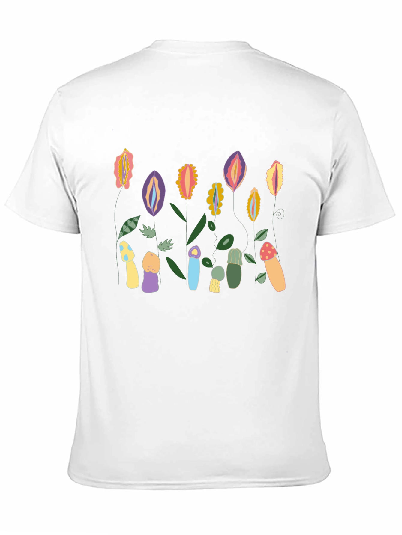 Unique Floral Graphic Print T-Shirt