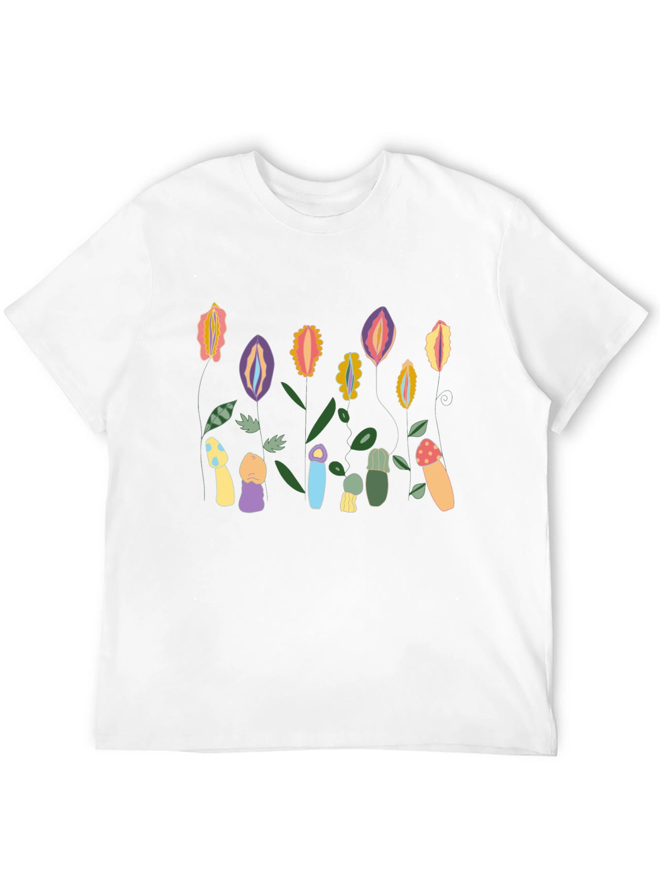 Unique Floral Graphic Print T-Shirt