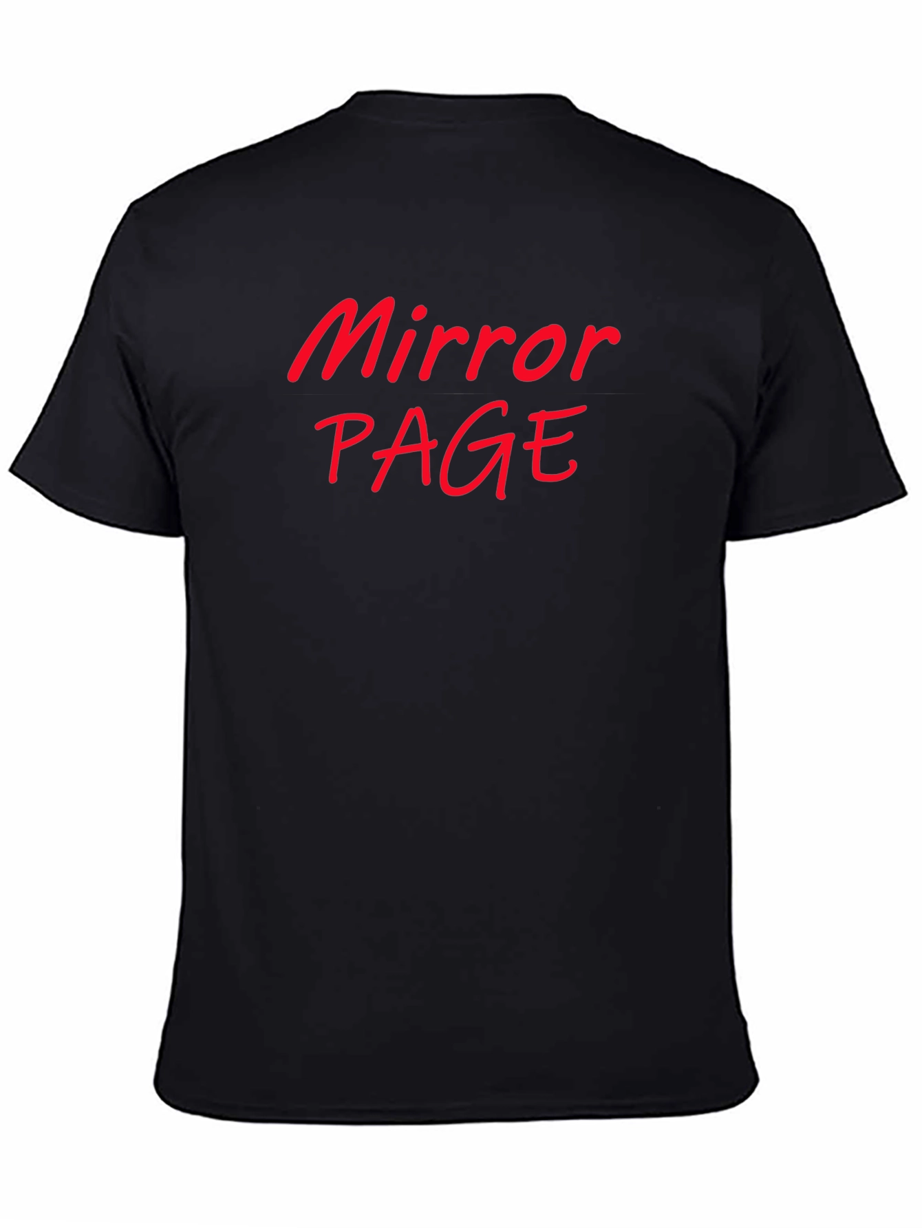 Mirror Page Black Cotton Graphic Tee