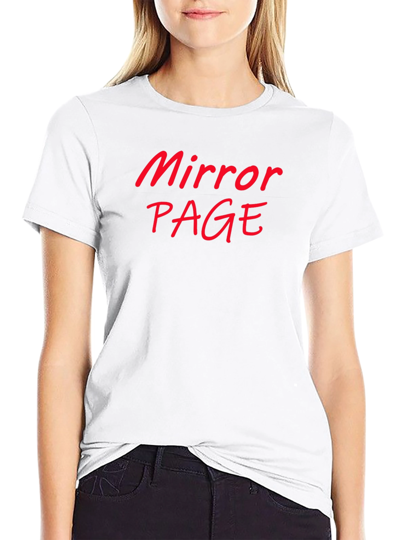 Mirror Page Black Cotton Graphic Tee