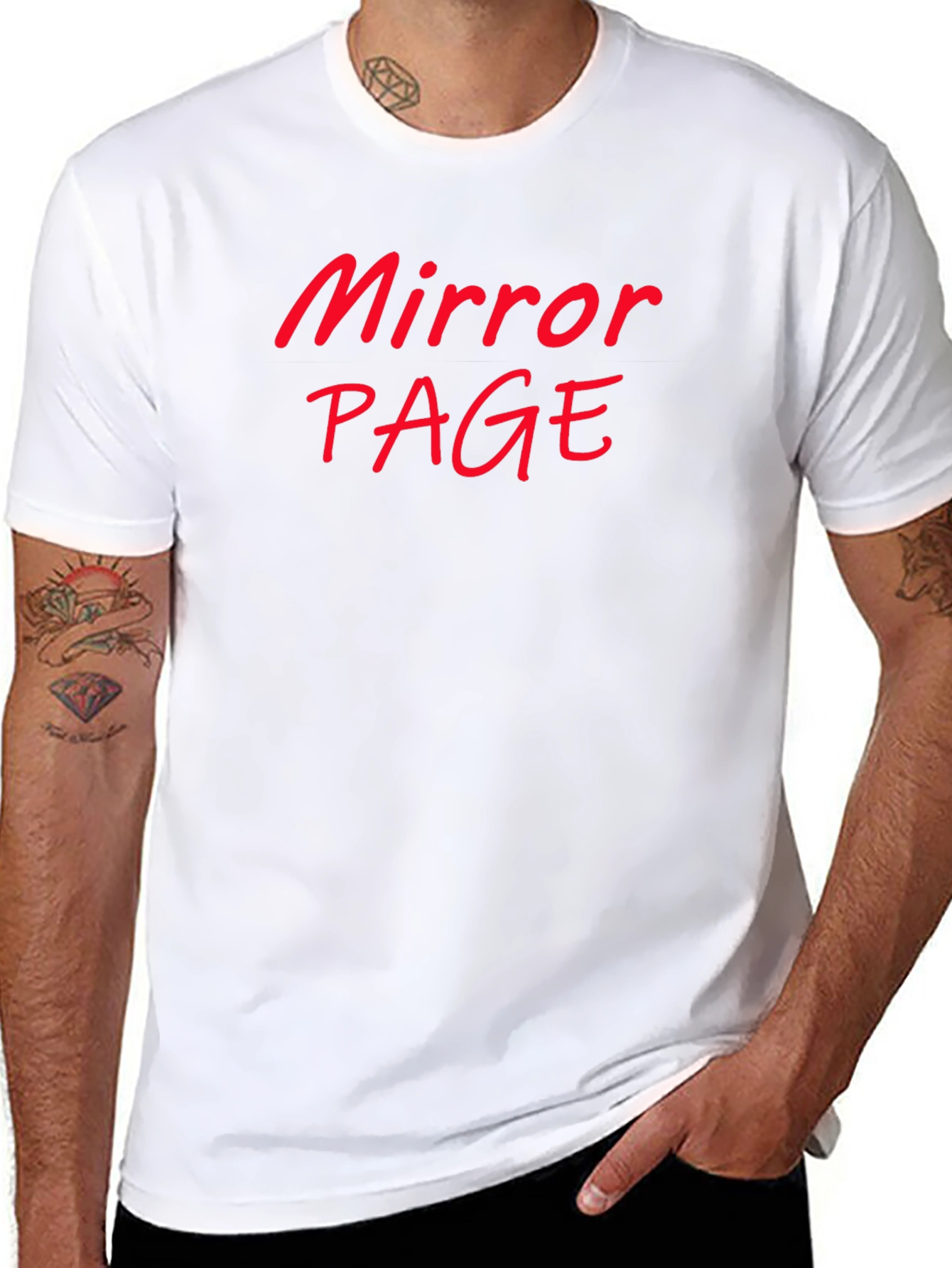 Mirror Page Black Cotton Graphic Tee