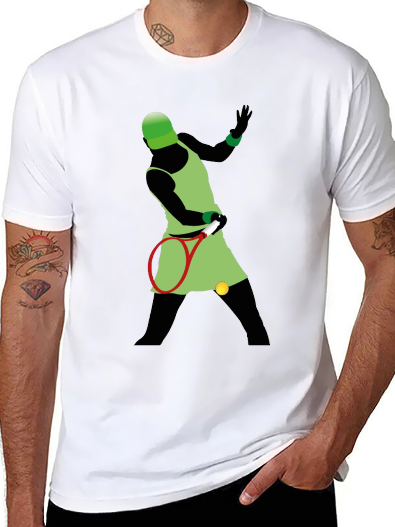 Tennis Player Graphic Tee