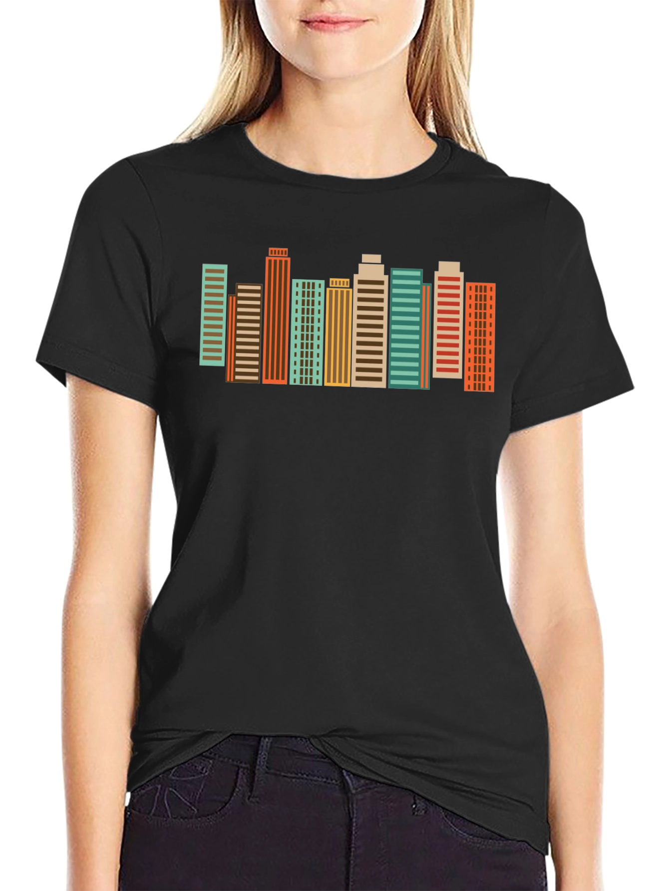 Retro Cityscape Graphic Tee - Urban Style