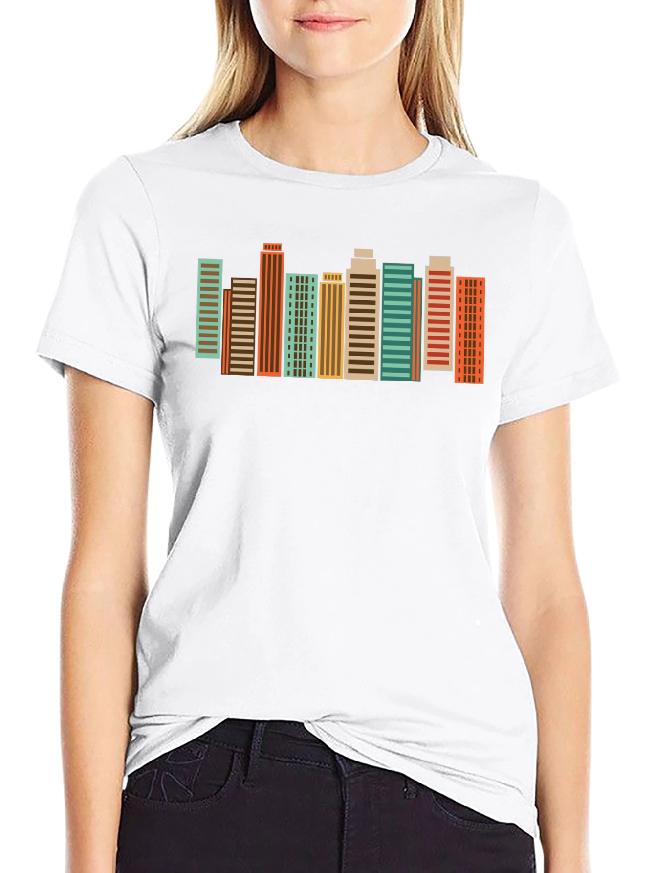 Retro Cityscape Graphic Tee - Urban Style