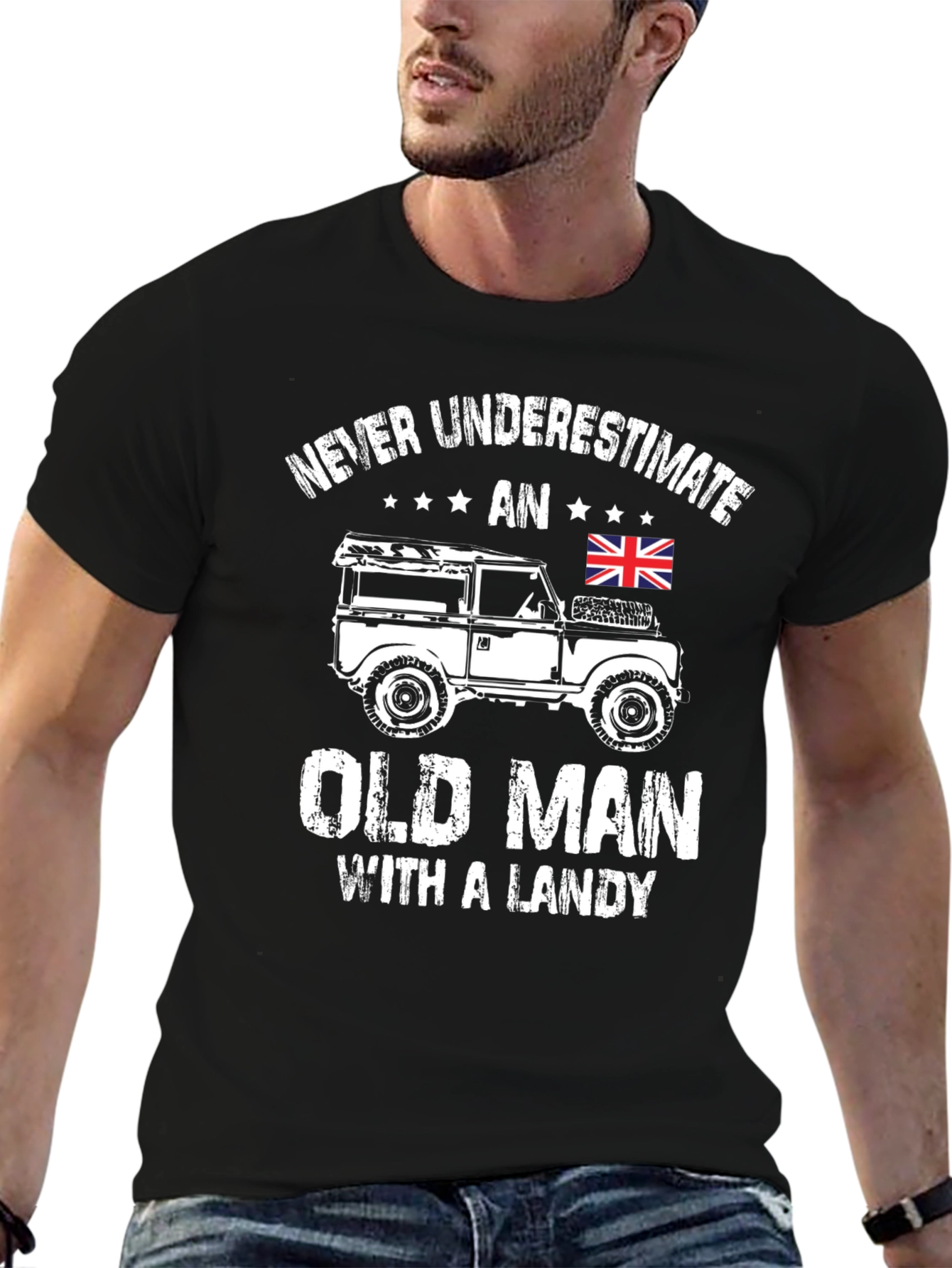 Never Underestimate Old Man with Landy T-Shirt