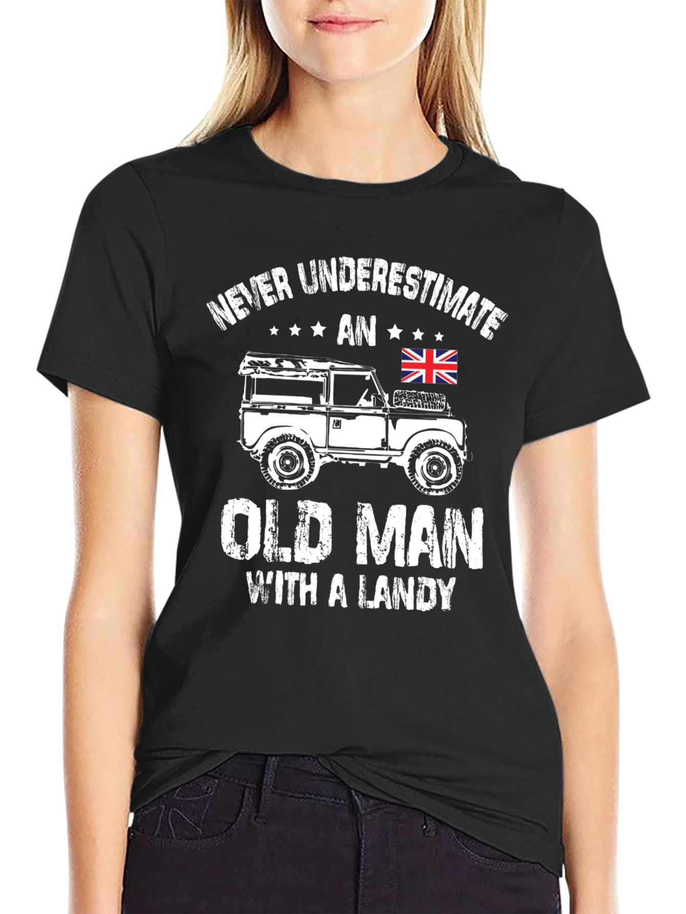 Never Underestimate Old Man with Landy T-Shirt