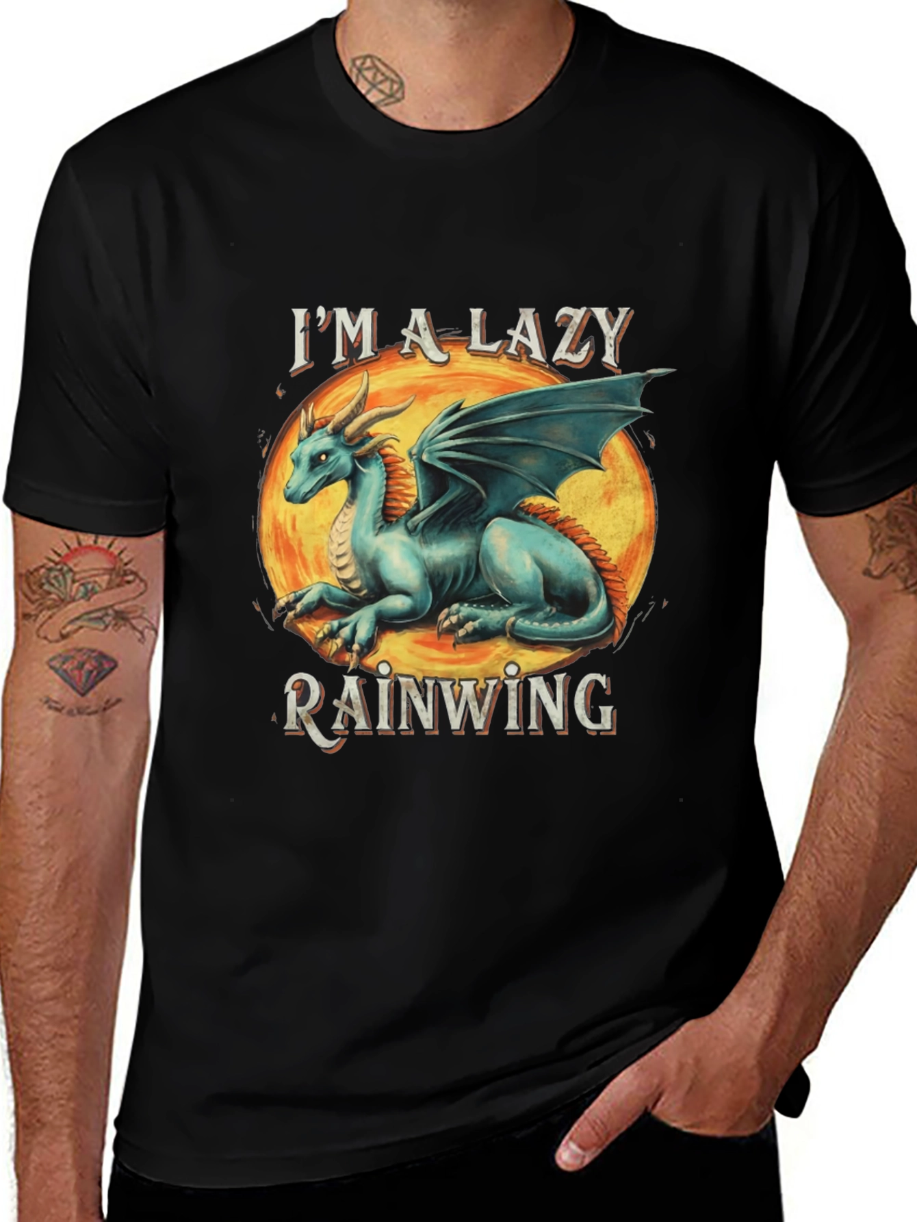 Lazy Rainwing Dragon Graphic Tee