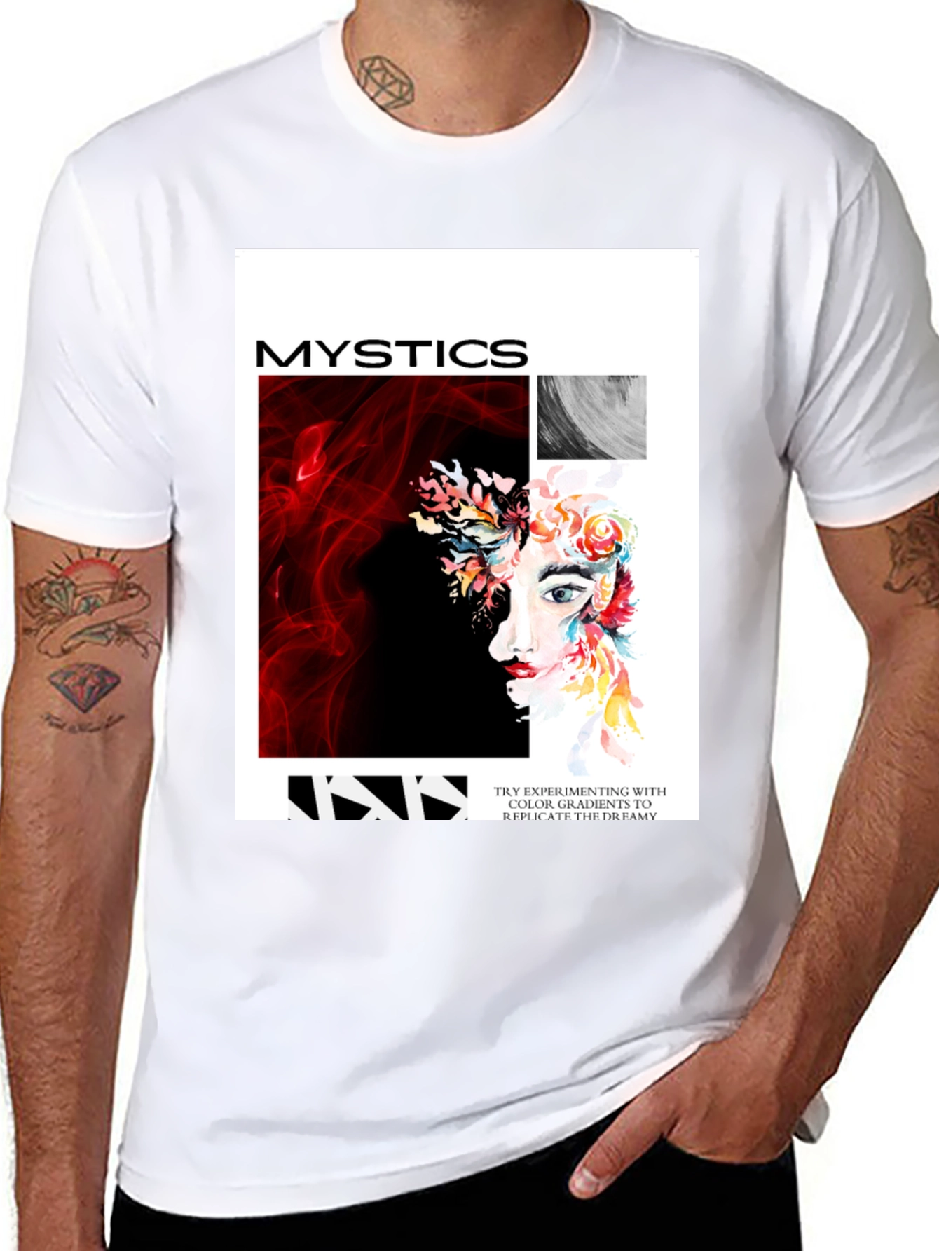 Mystics Graphic Print Tee - Unisex Black T-Shirt