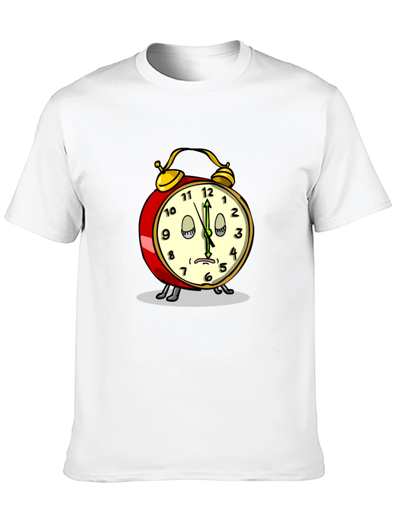 Funny Sleepy Alarm Clock Black T-Shirt