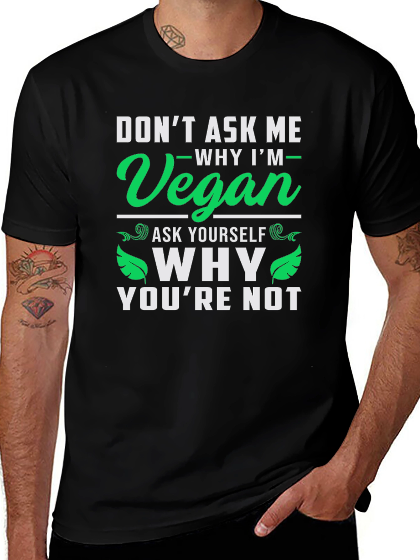 Vegan Statement T-Shirt - Ask Yourself Why Not?