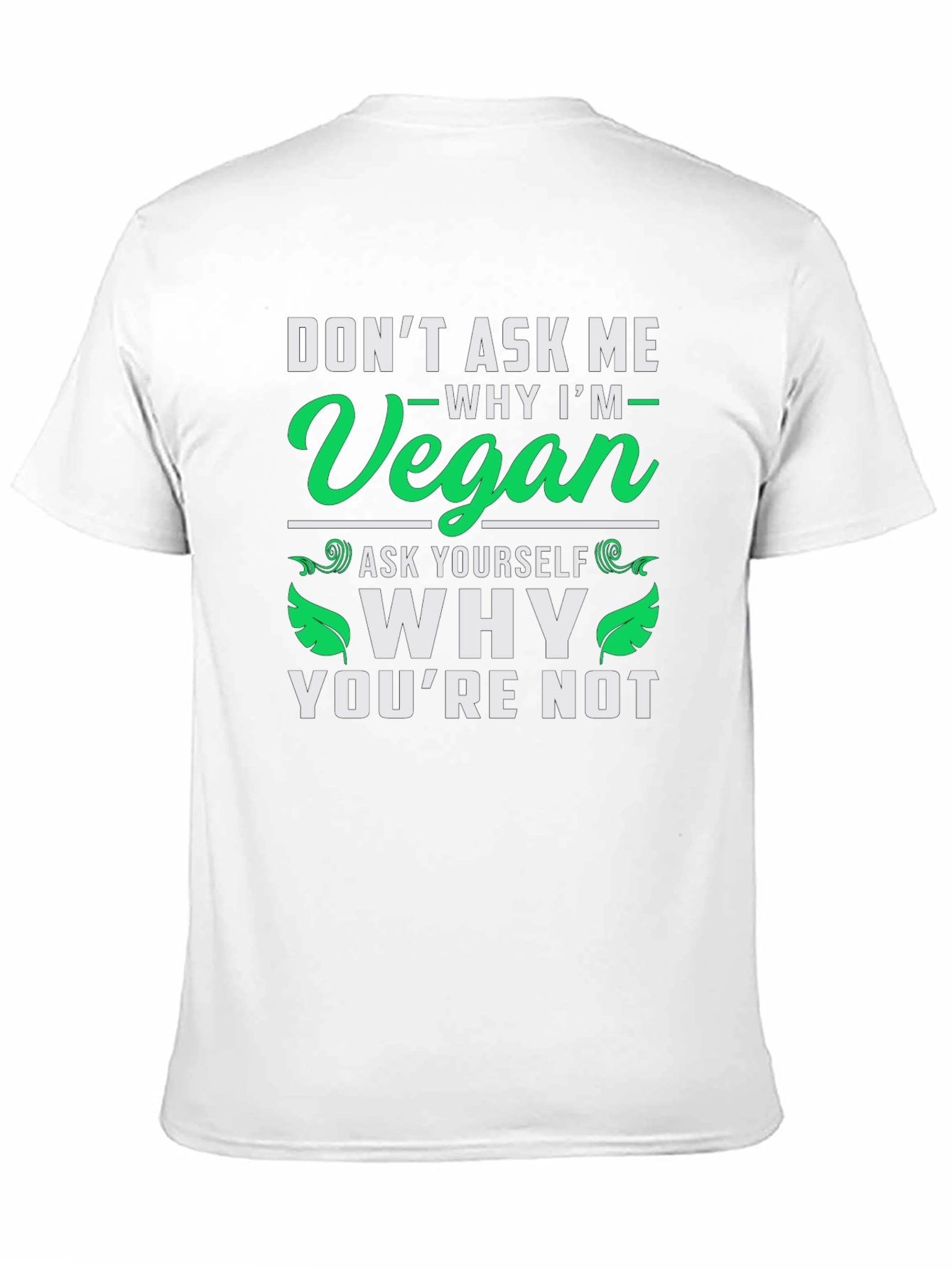 Vegan Statement T-Shirt - Ask Yourself Why Not?