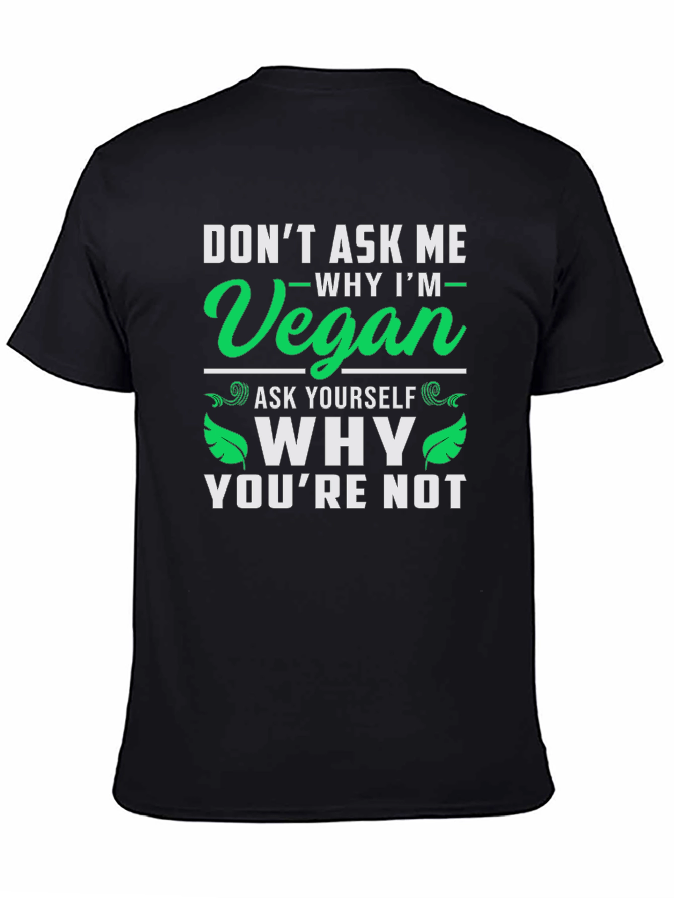 Vegan Statement T-Shirt - Ask Yourself Why Not?