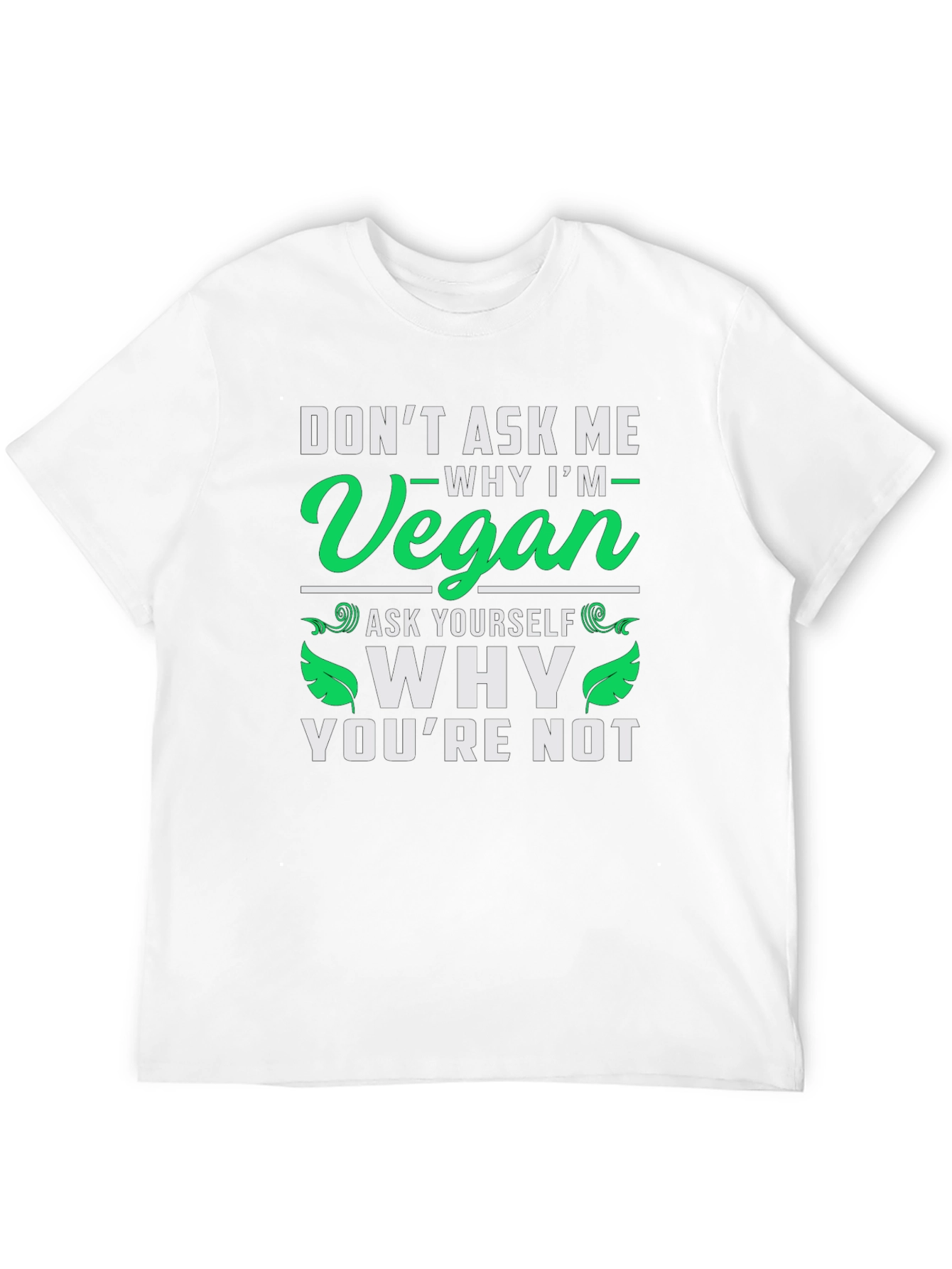 Vegan Statement T-Shirt - Ask Yourself Why Not?