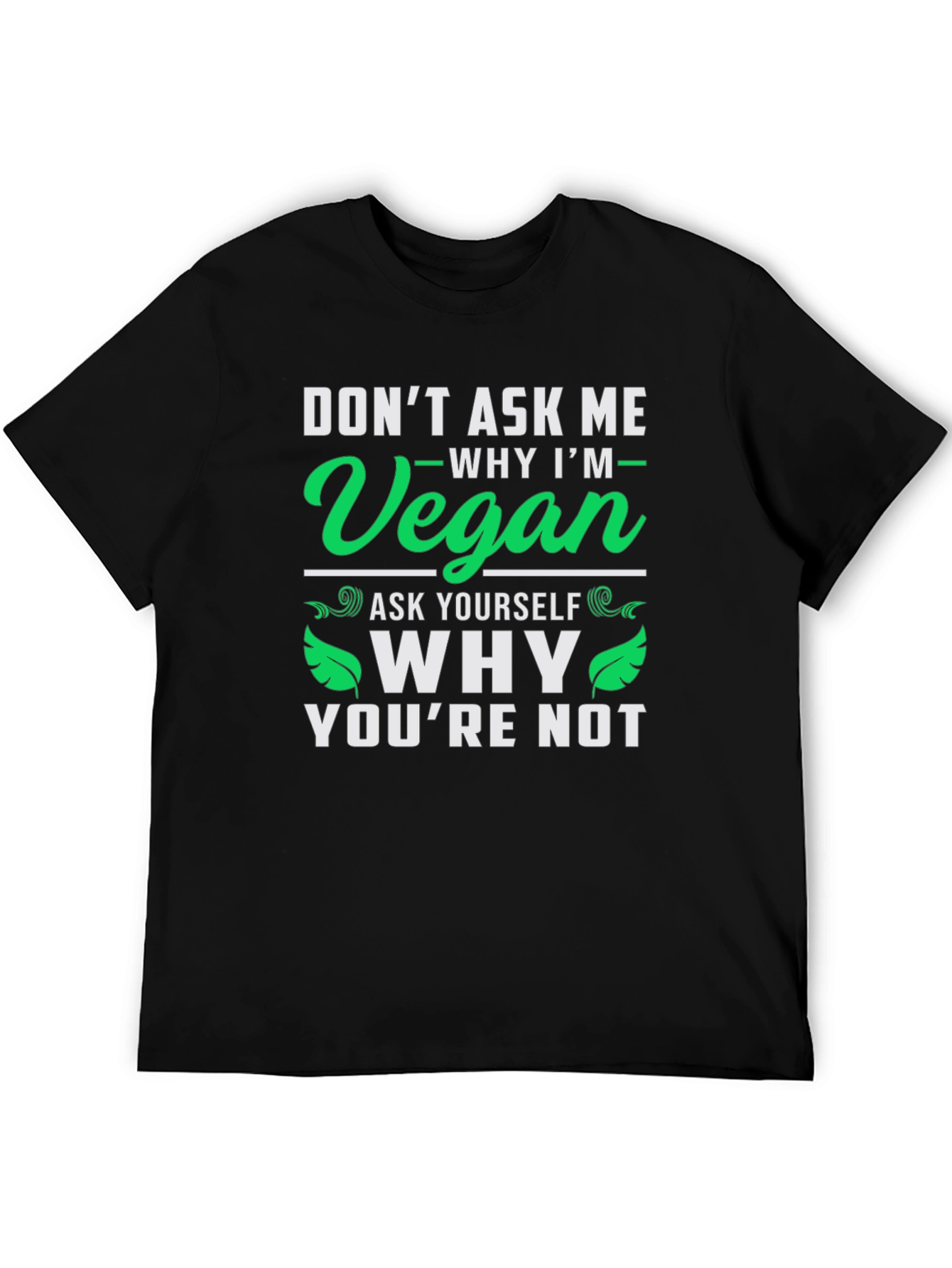 Vegan Statement T-Shirt - Ask Yourself Why Not?