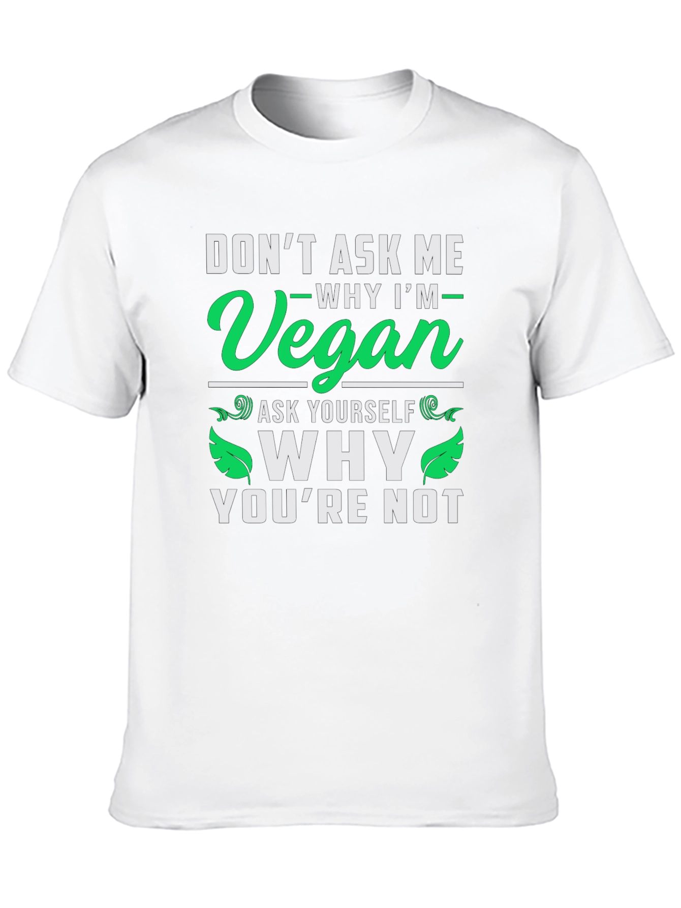 Vegan Statement T-Shirt - Ask Yourself Why Not?