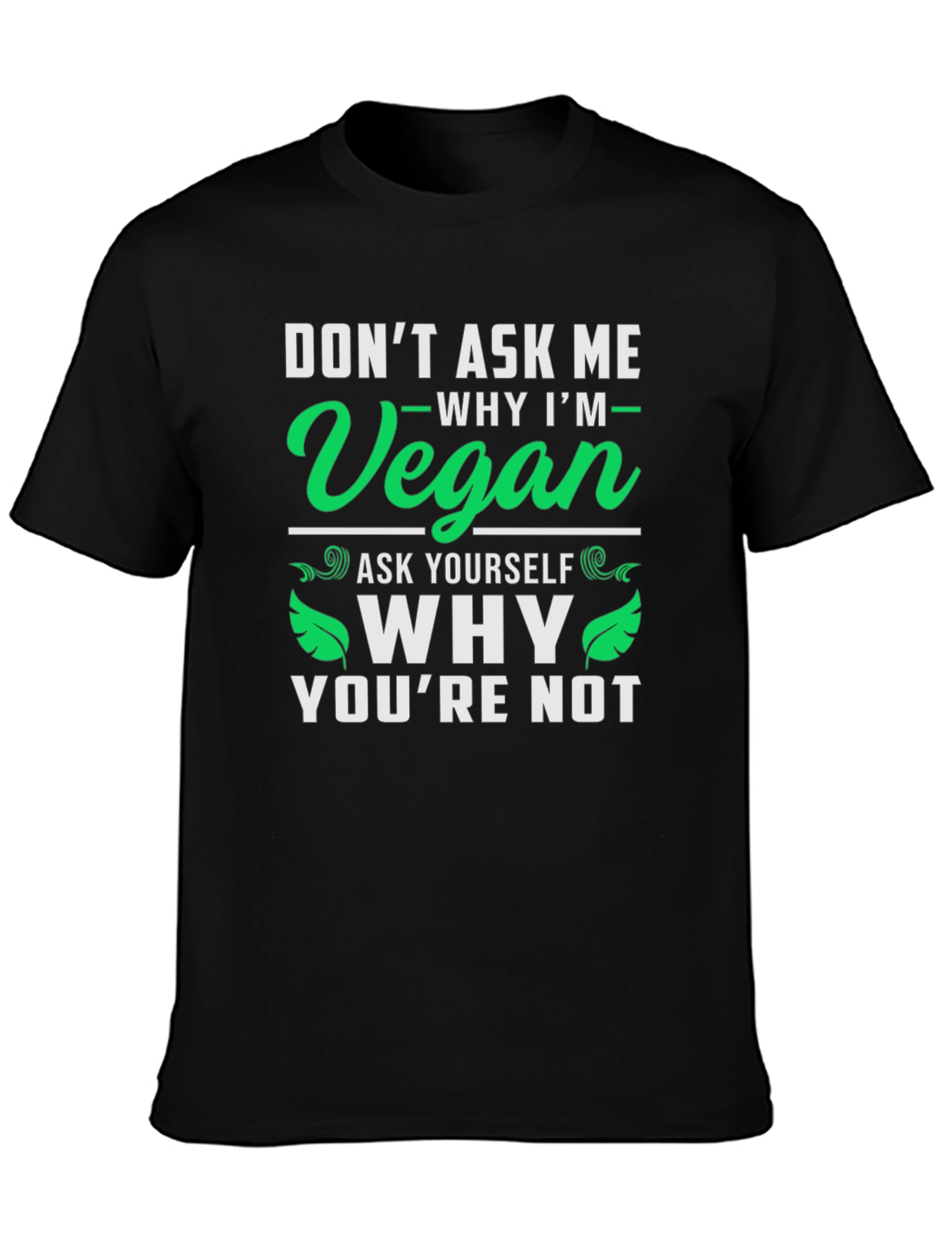 Vegan Statement T-Shirt - Ask Yourself Why Not?