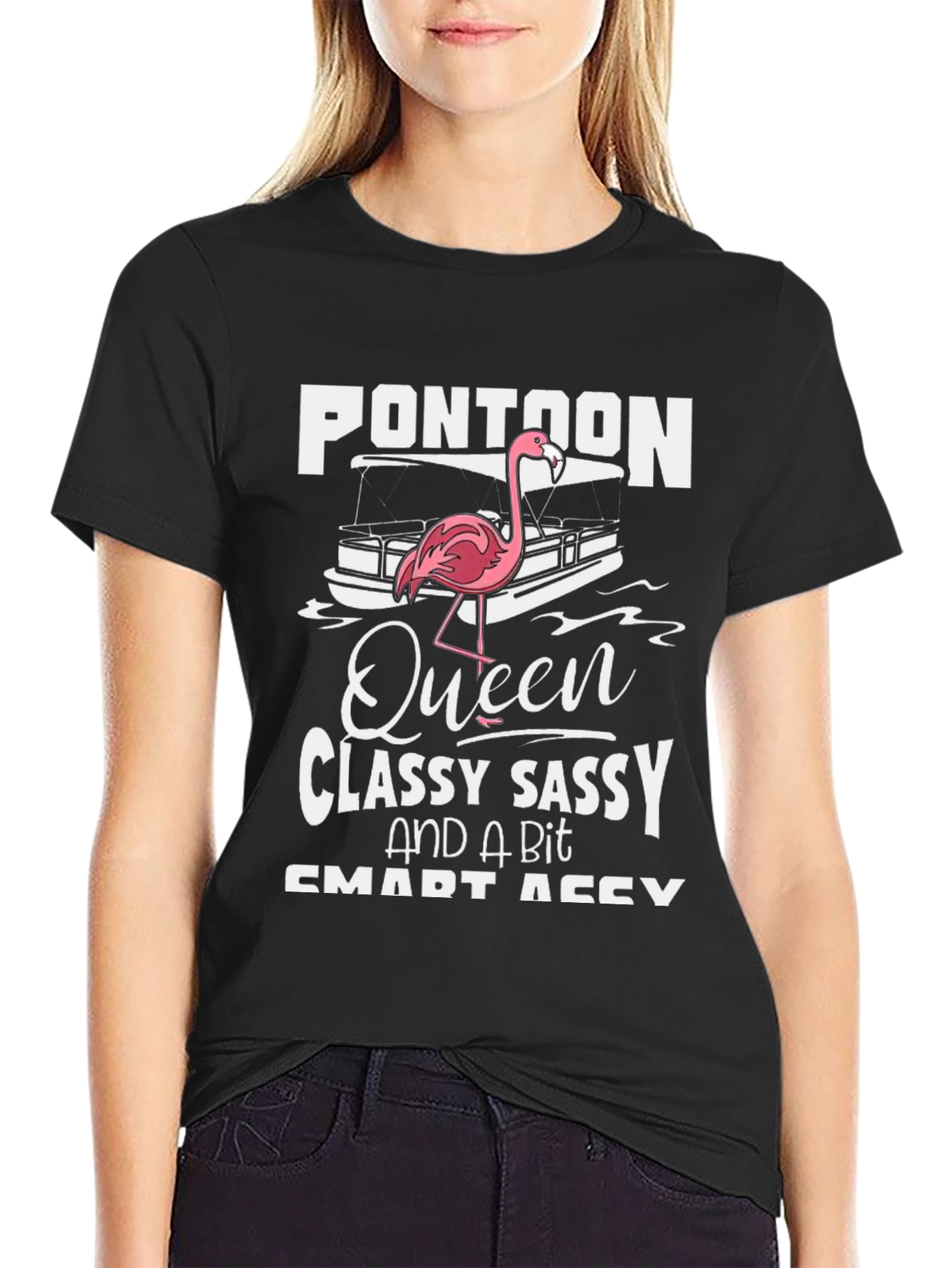 Pontoon Queen Graphic Tee - Classy Sassy & Smart