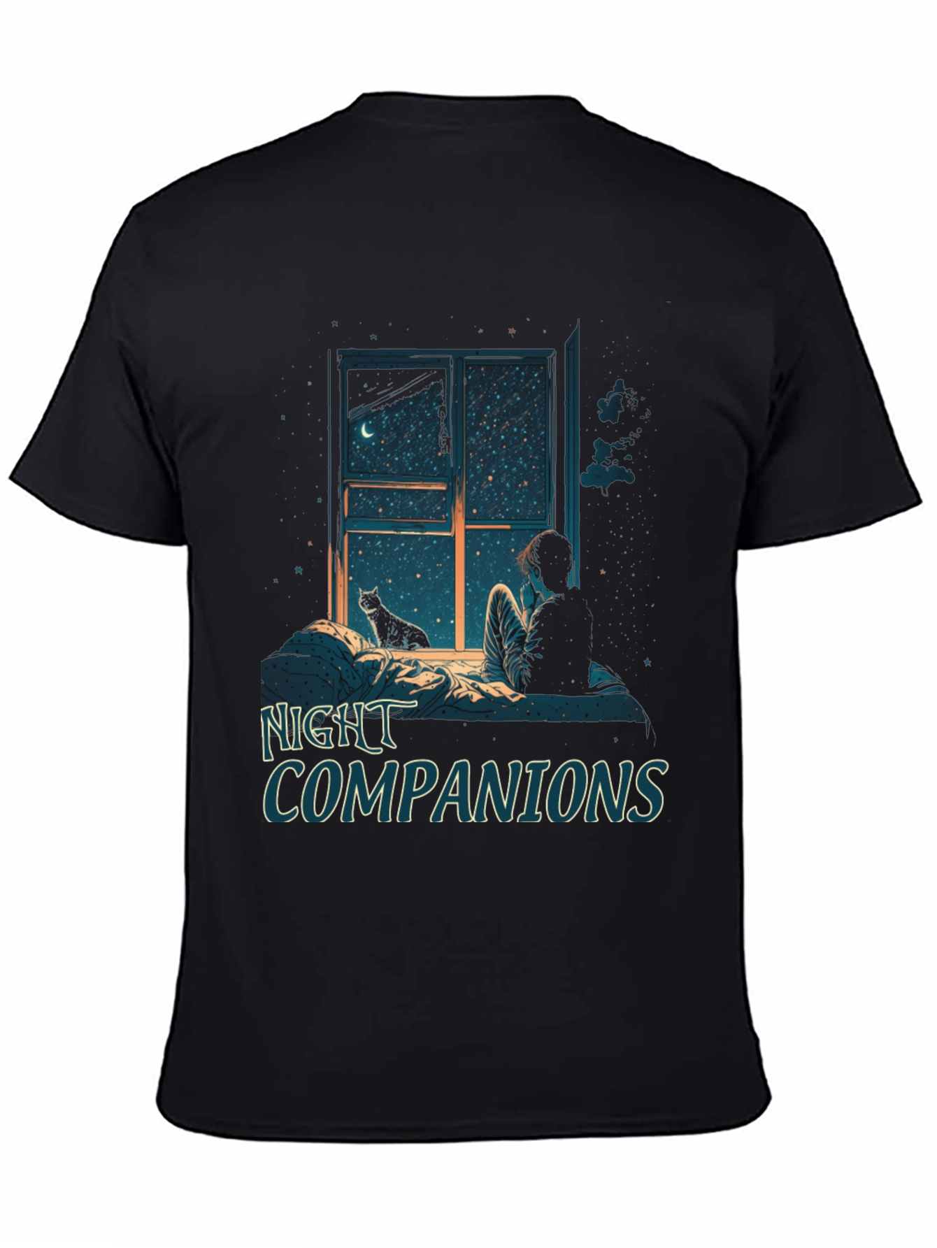 Night Companions Graphic Tee - Stargazing Comfort