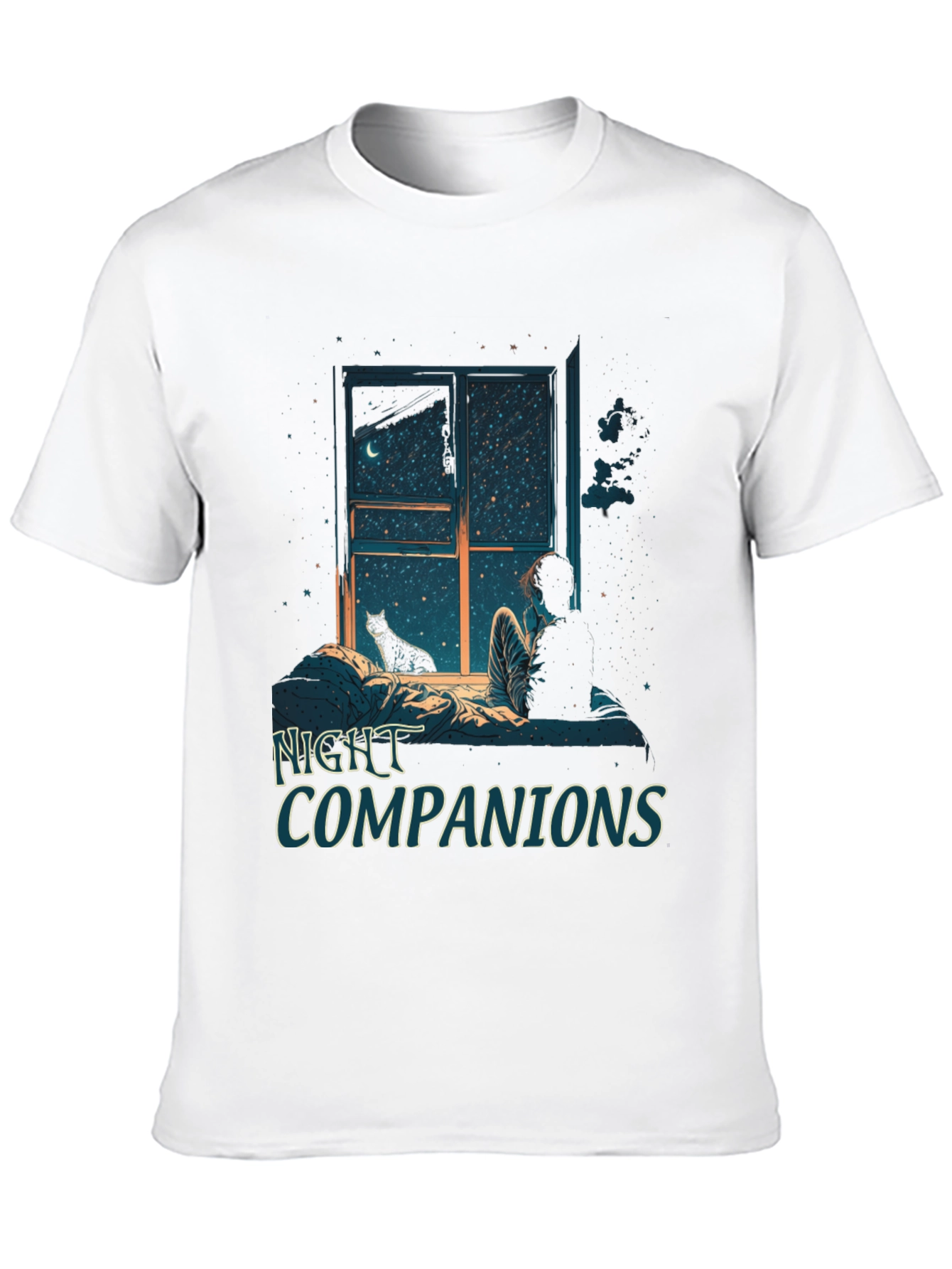 Night Companions Graphic Tee - Stargazing Comfort