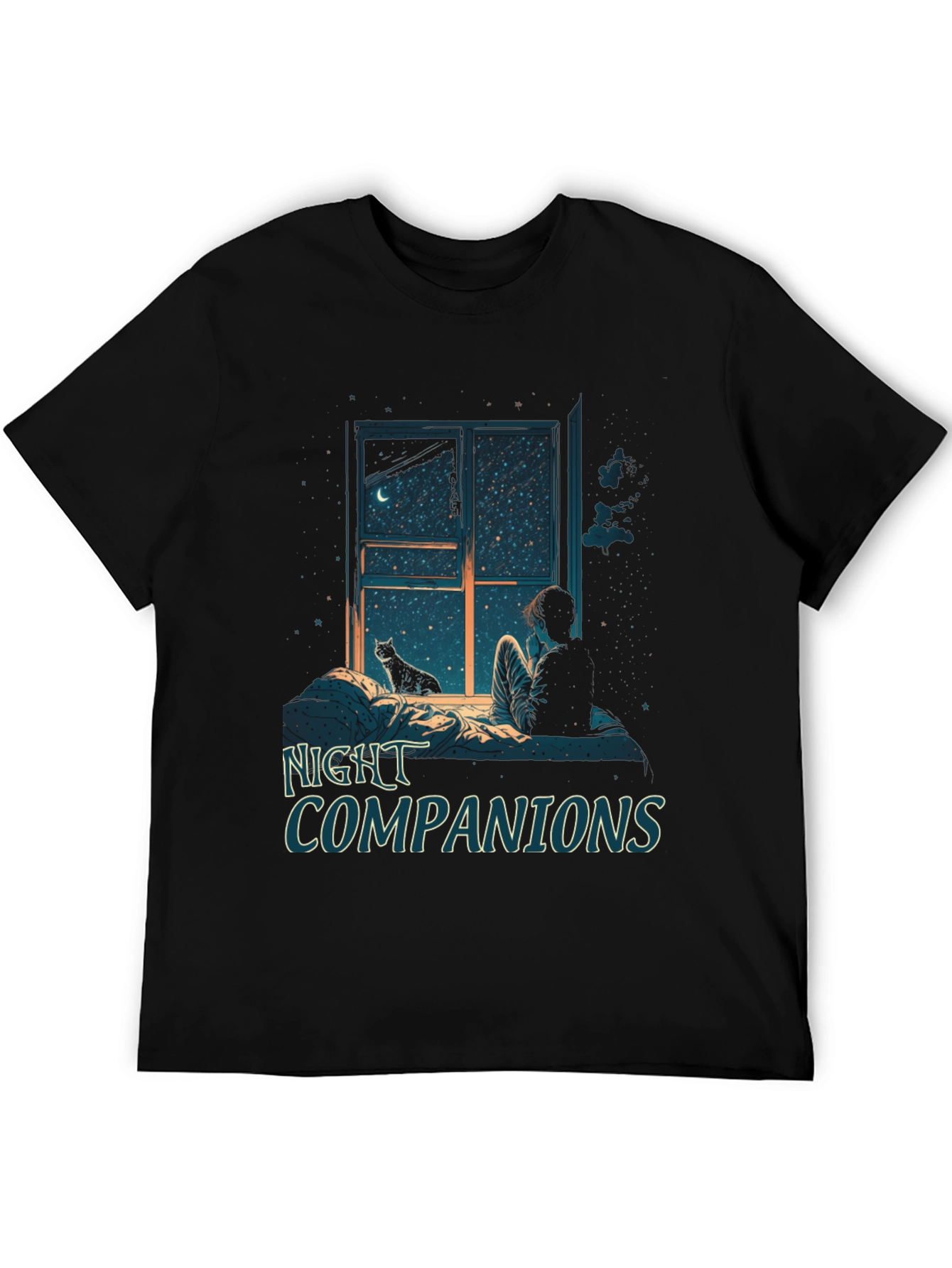 Night Companions Graphic Tee - Stargazing Comfort
