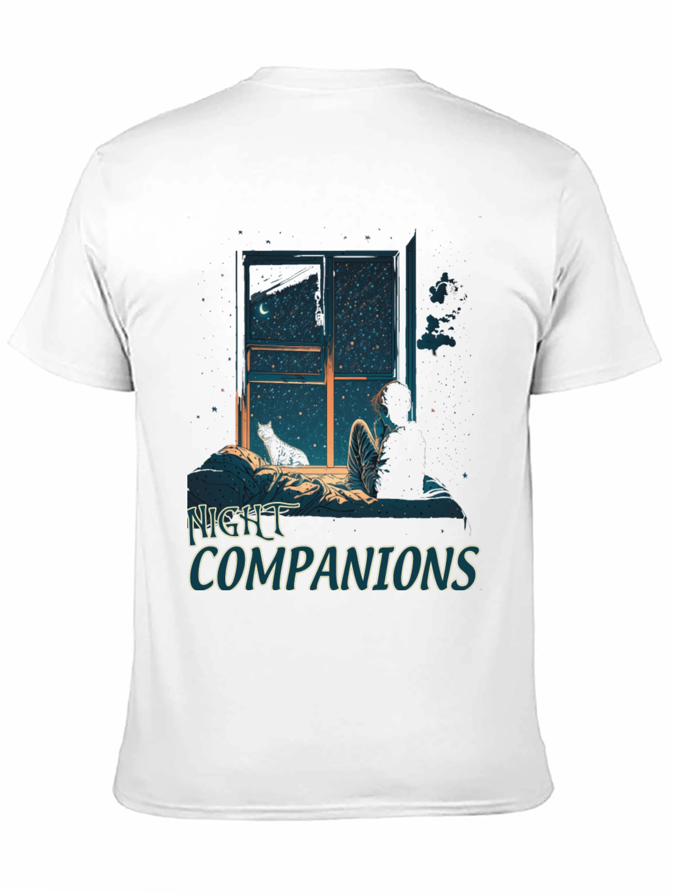 Night Companions Graphic Tee - Stargazing Comfort