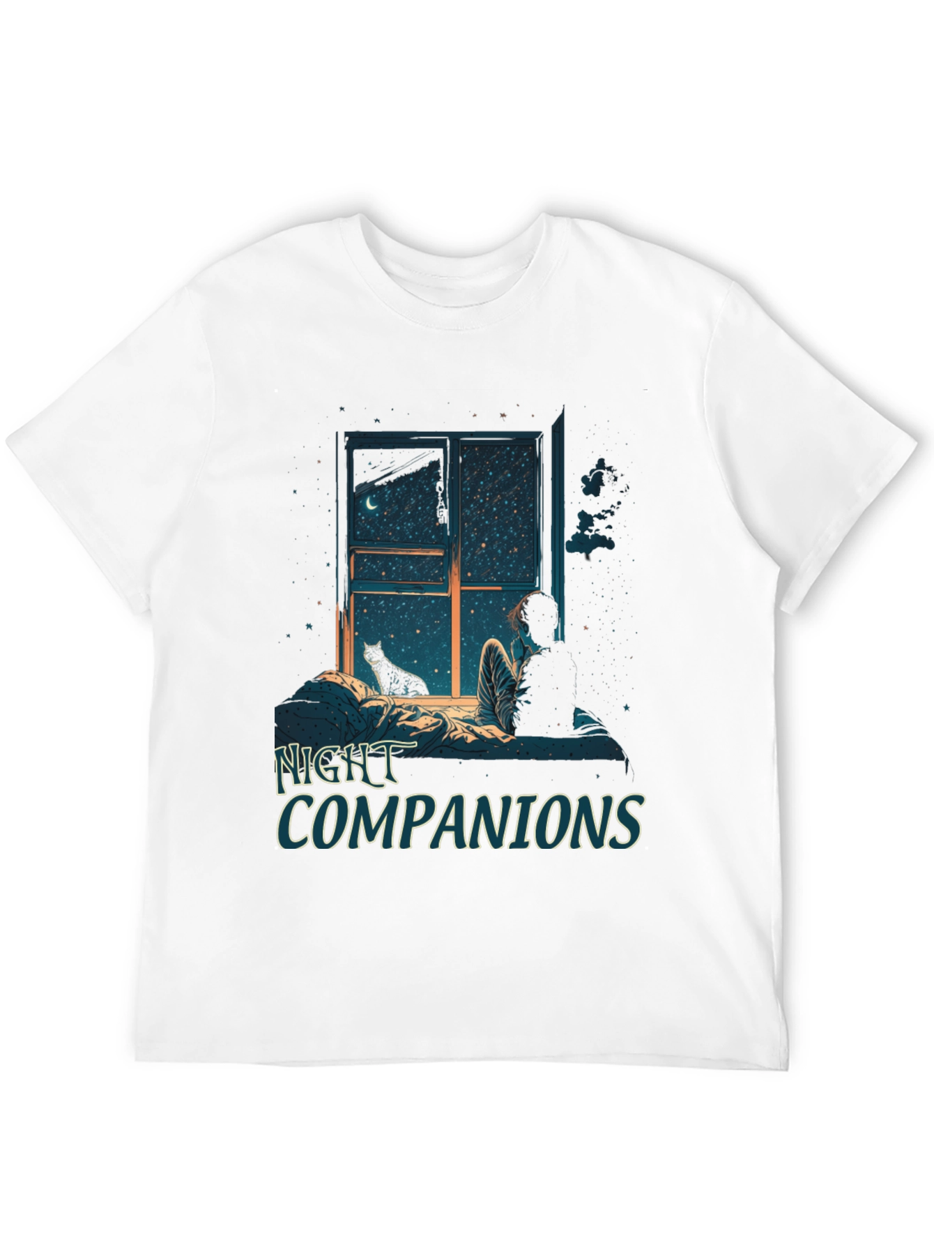 Night Companions Graphic Tee - Stargazing Comfort