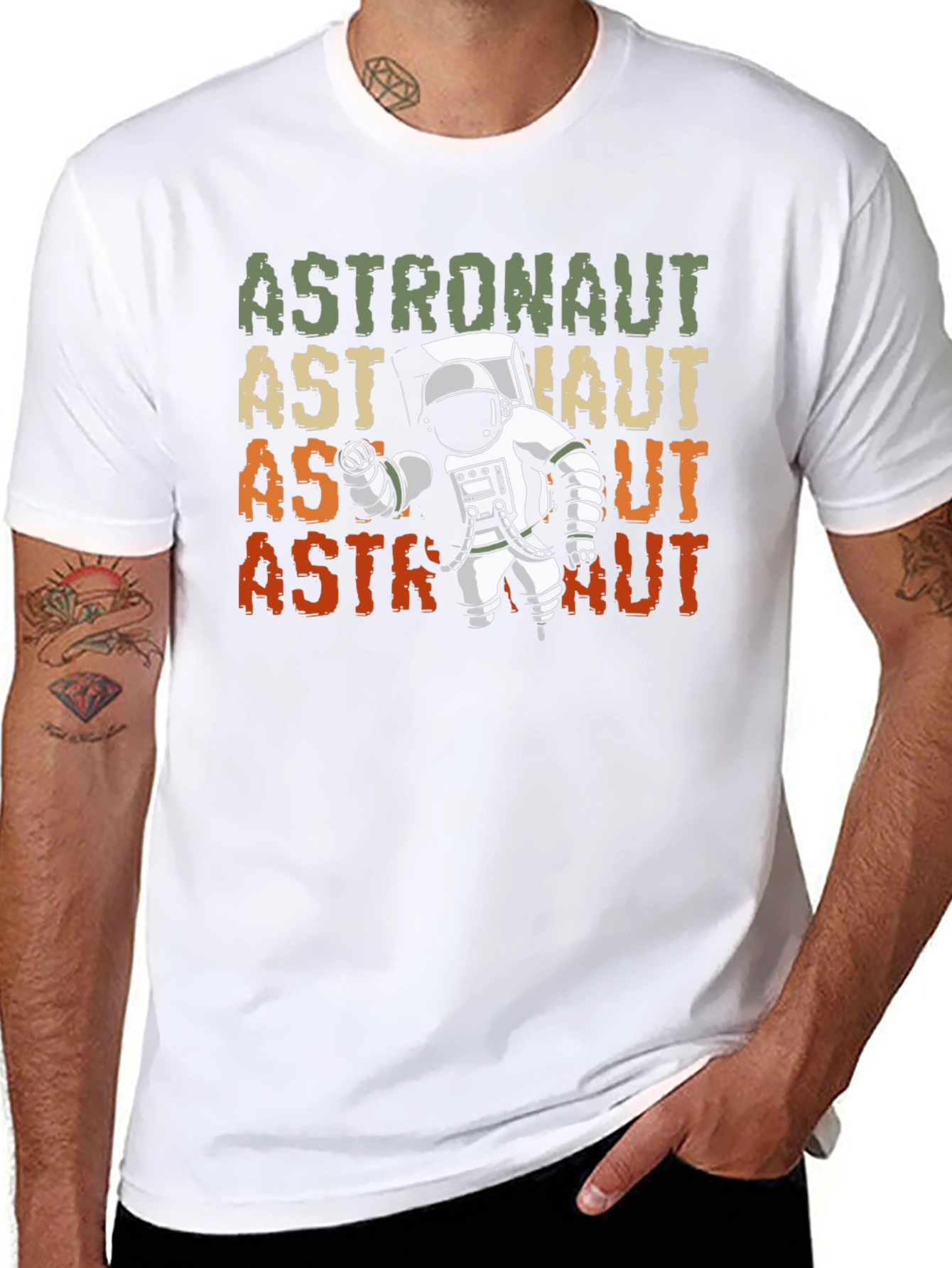 Retro Astronaut Graphic T-Shirt